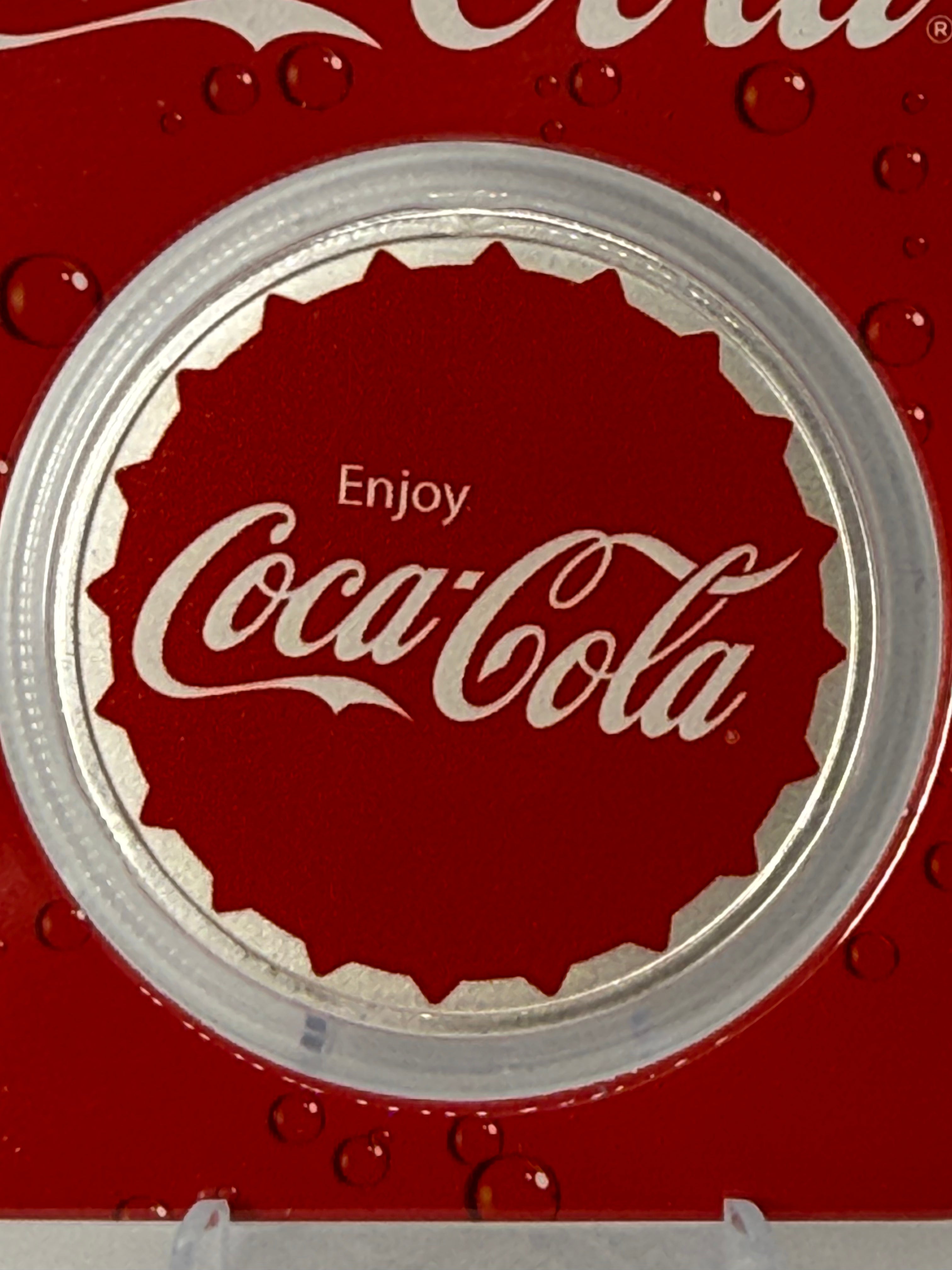 APMEX 1 Troy Oz Fine .999 Silver Coca-Cola Round in TEP