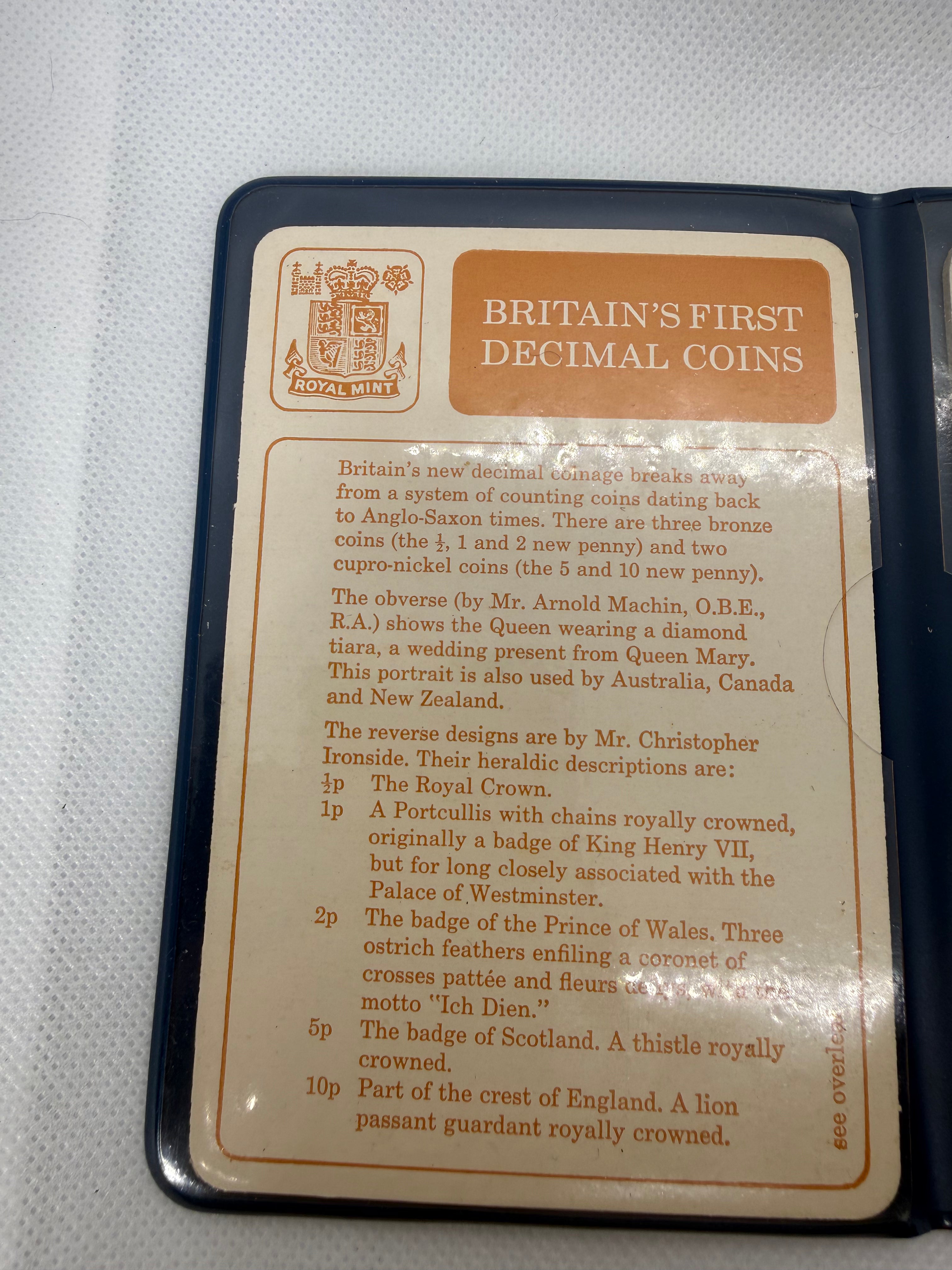 Britain’s first Decimal Coins in Presentation Pack