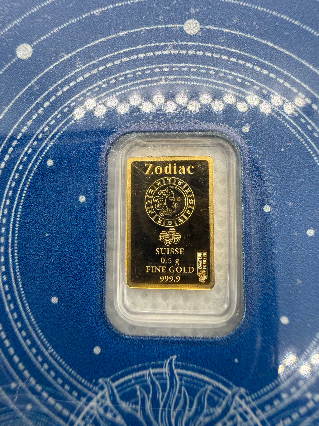 PAMP Suisse Zodiac - Various Bars - 0.5 Gram Fine 999.9 Gold in Assay Card