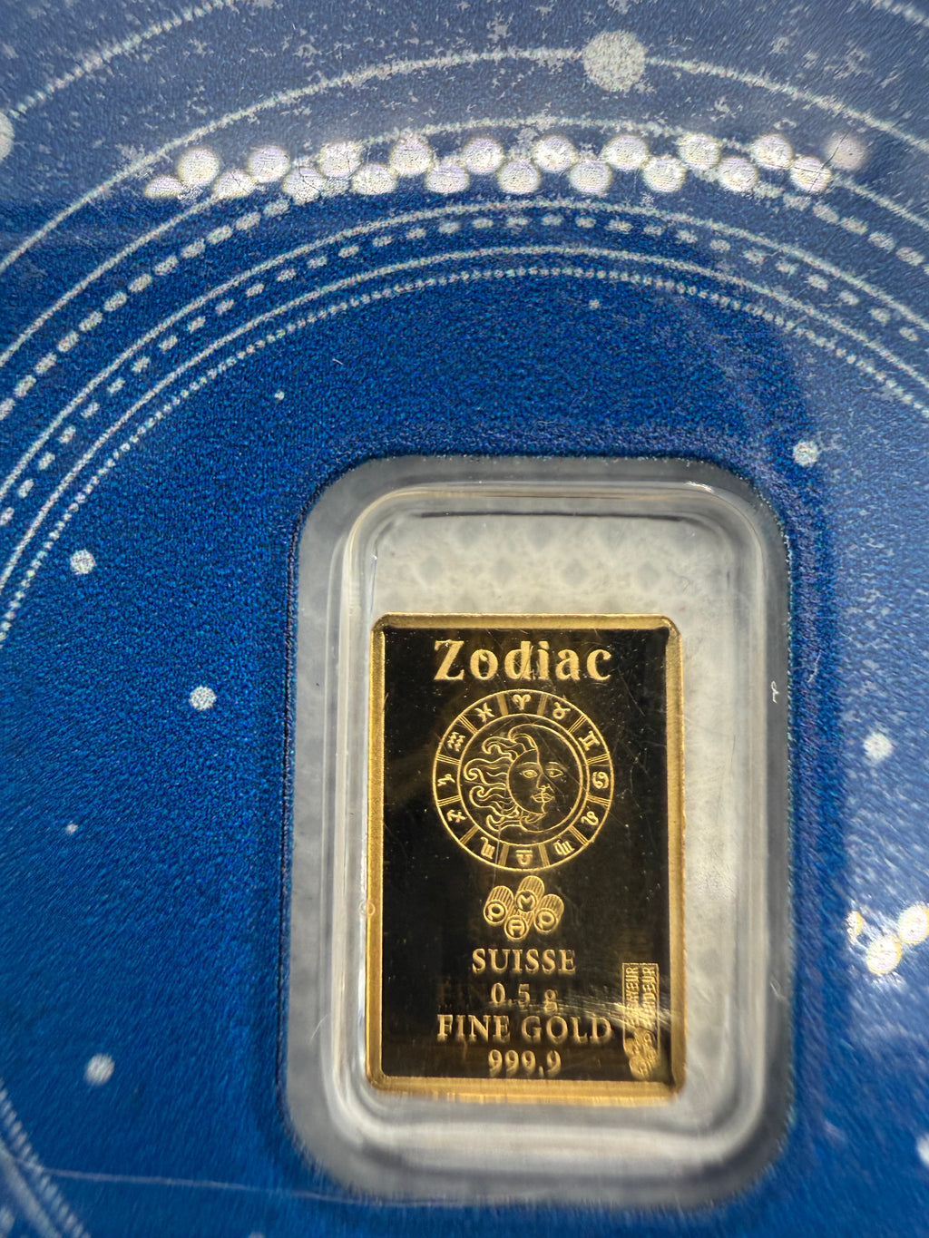 PAMP Suisse Zodiac - Various Bars - 0.5 Gram Fine 999.9 Gold in Assay Card