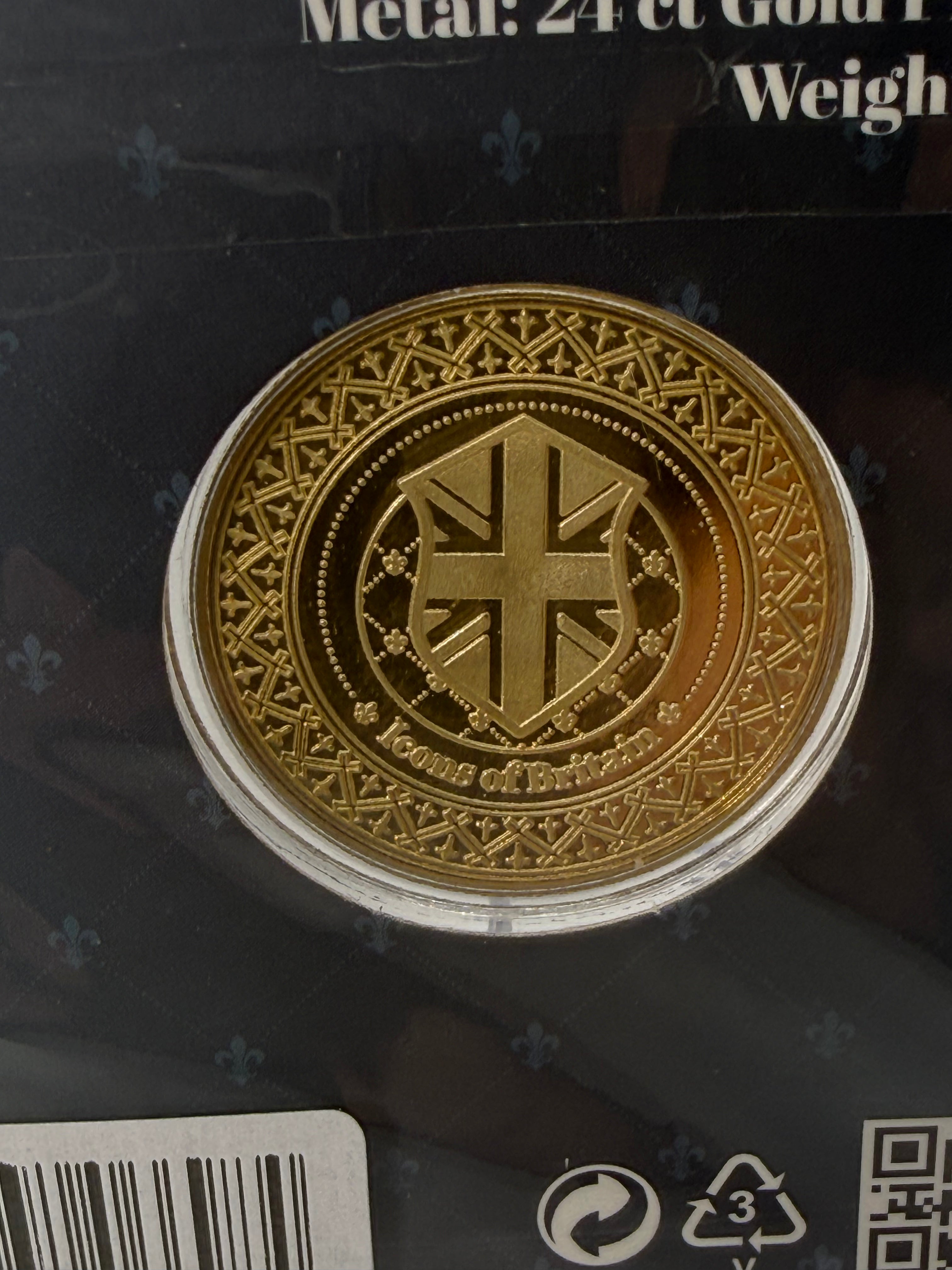 Icons of Britain Fine 24ct Gold Plated Coin Collection