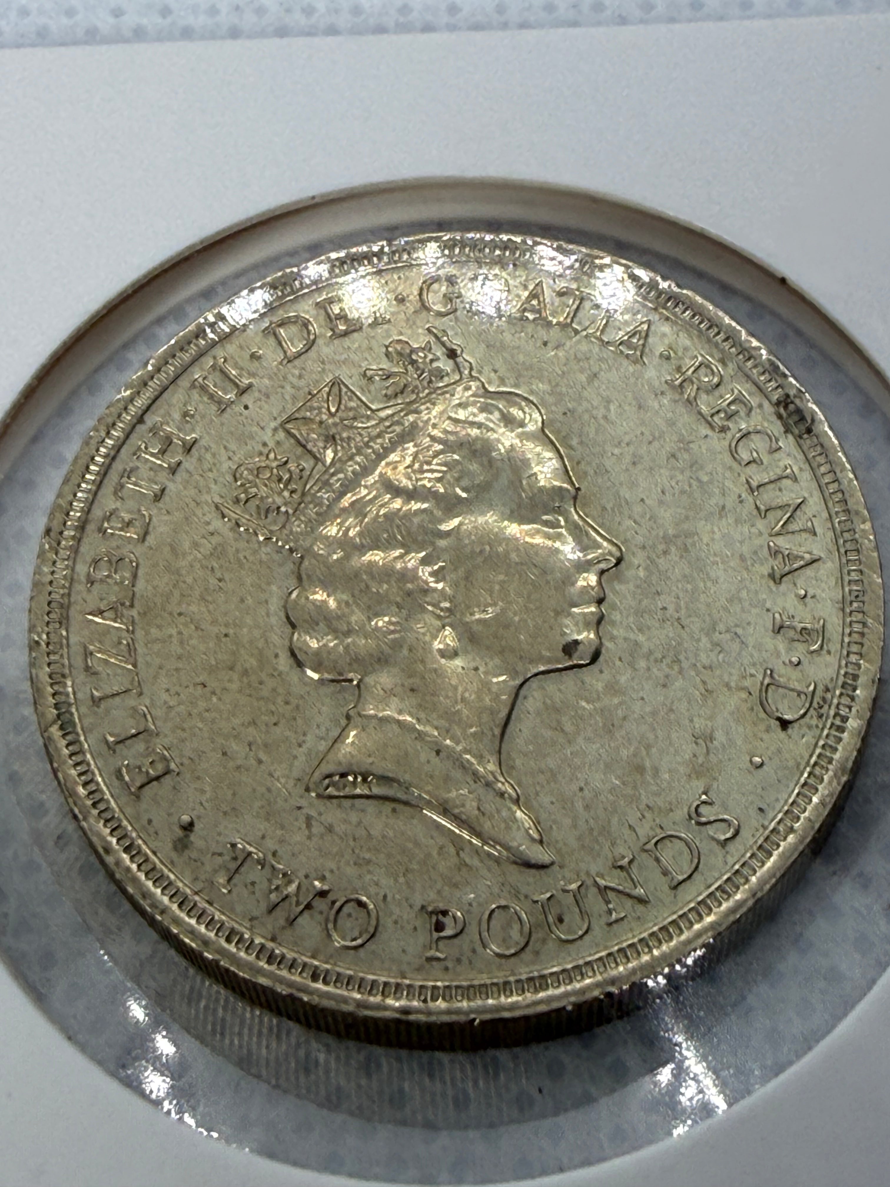 GB Two Pounds Coin 1989 Tercentenary of the Claim of Rights Scottish £2