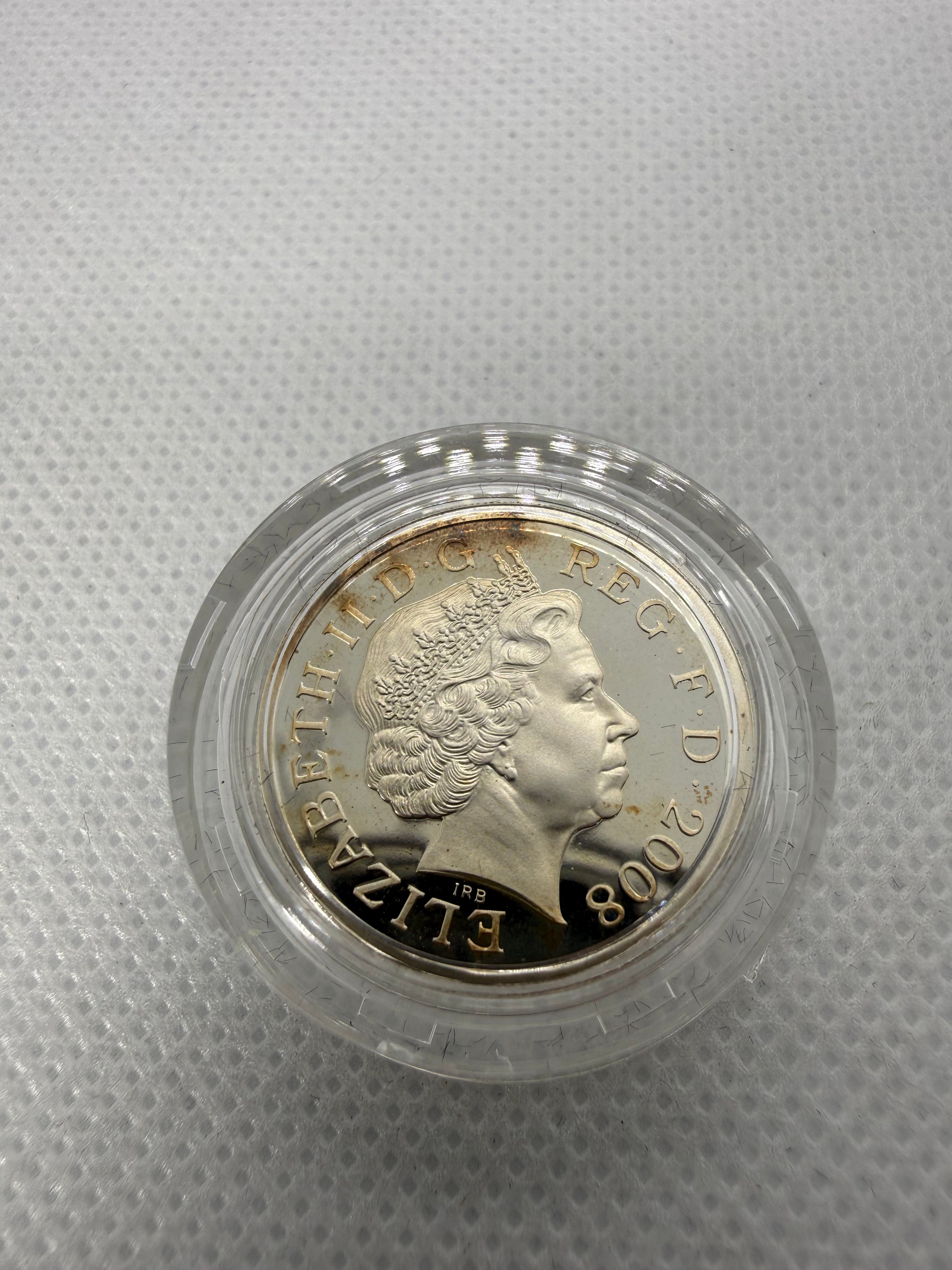 Royal Mint 2008 £1 Fine 999 Silver Proof Coin in Presentation Box