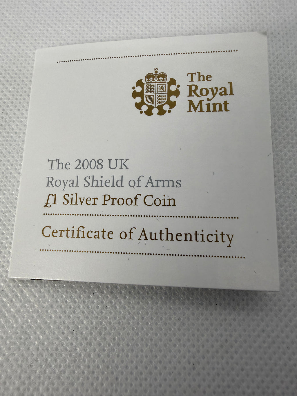 Royal Mint 2008 £1 Fine 999 Silver Proof Coin in Presentation Box