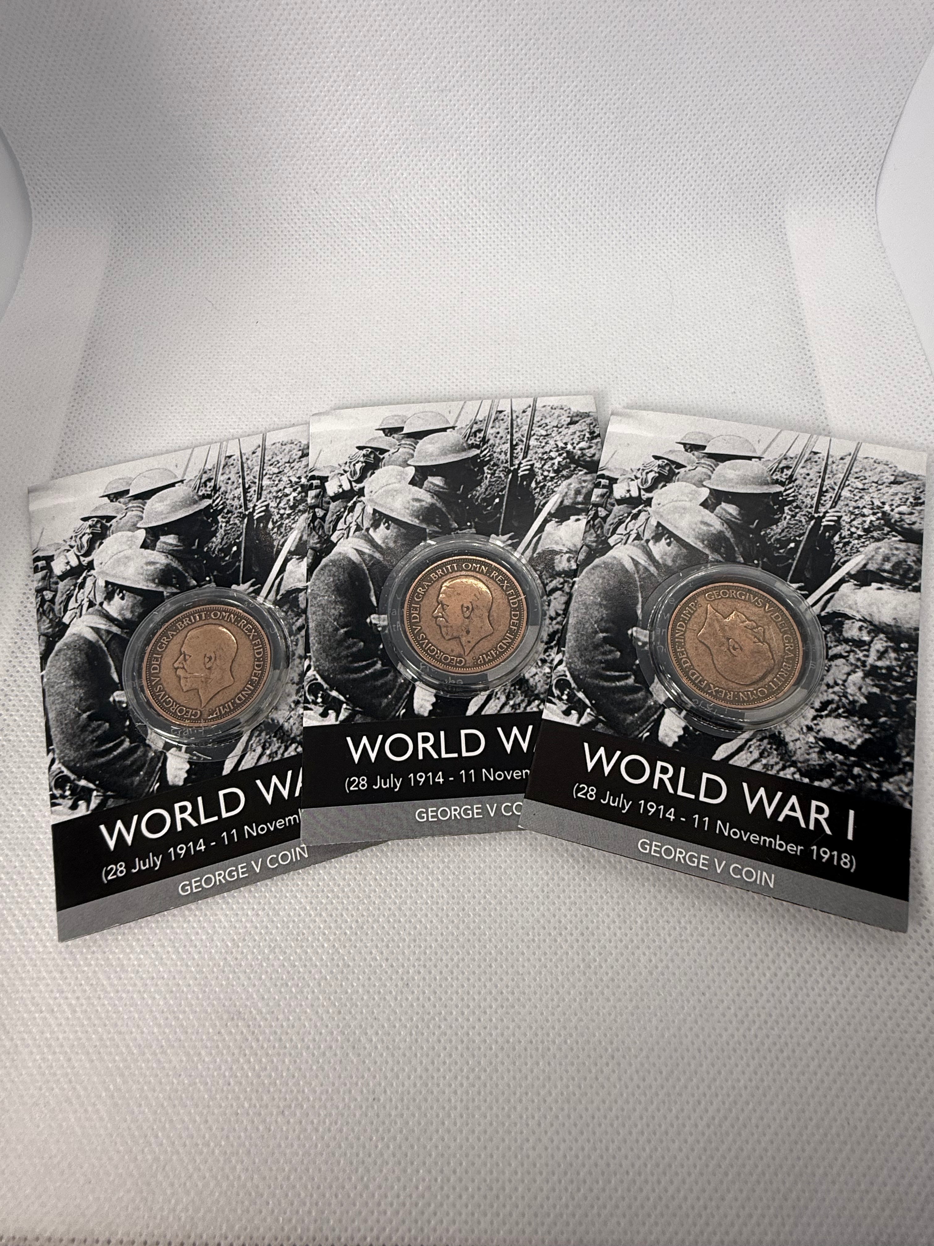 World War 1 George V Coin - Half Penny Coin in Presentation Pack