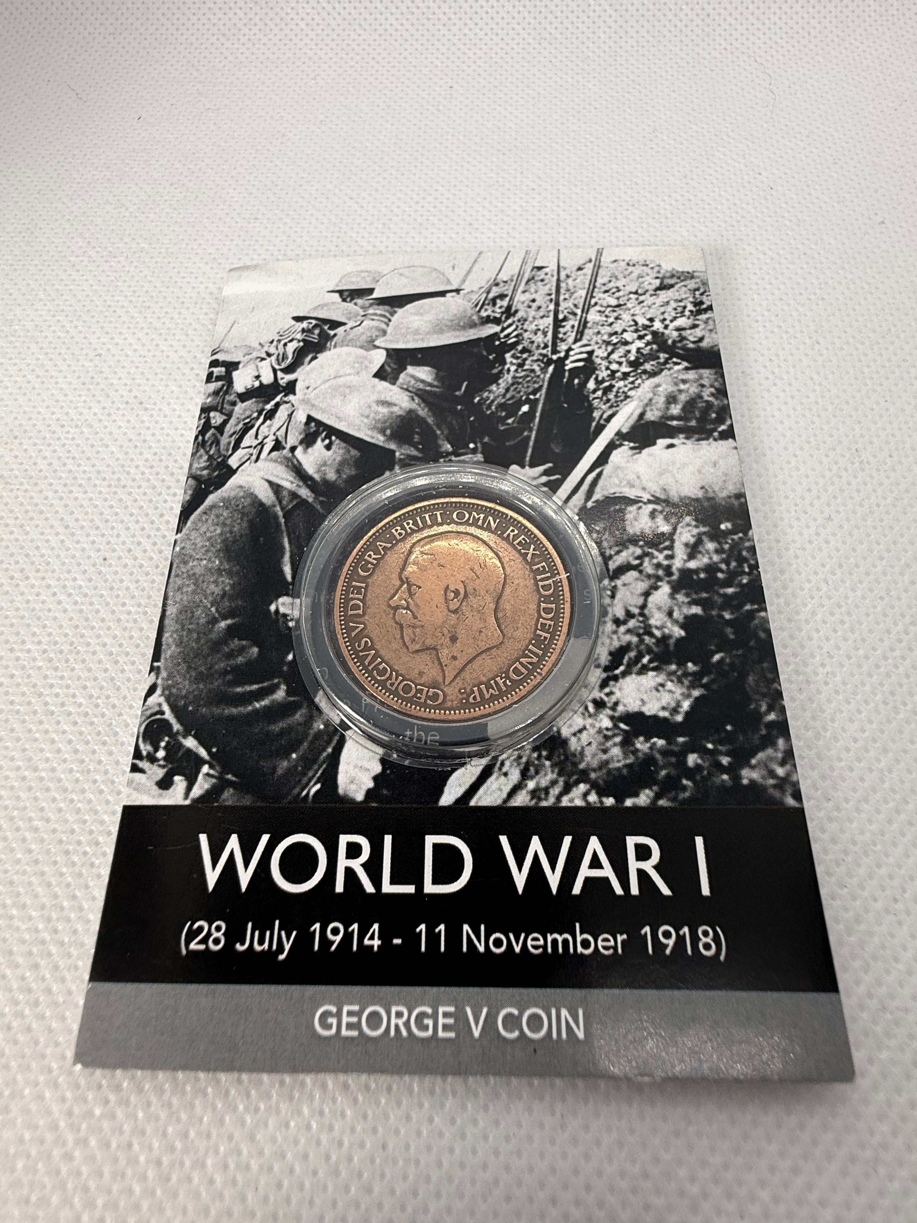 World War 1 George V Coin - Half Penny Coin in Presentation Pack