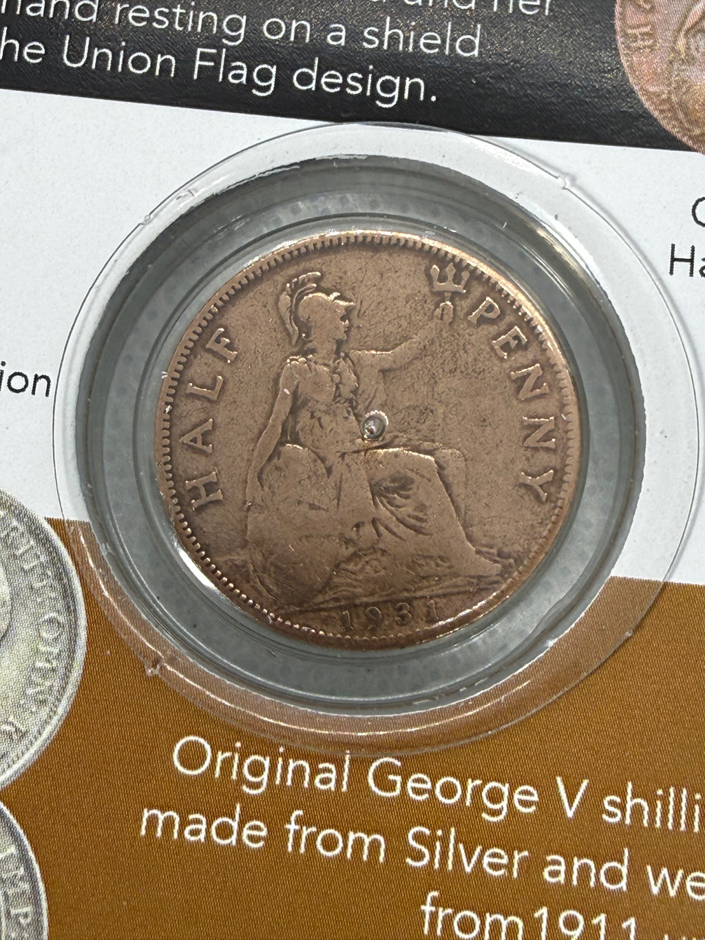World War 1 George V Coin - Half Penny Coin in Presentation Pack