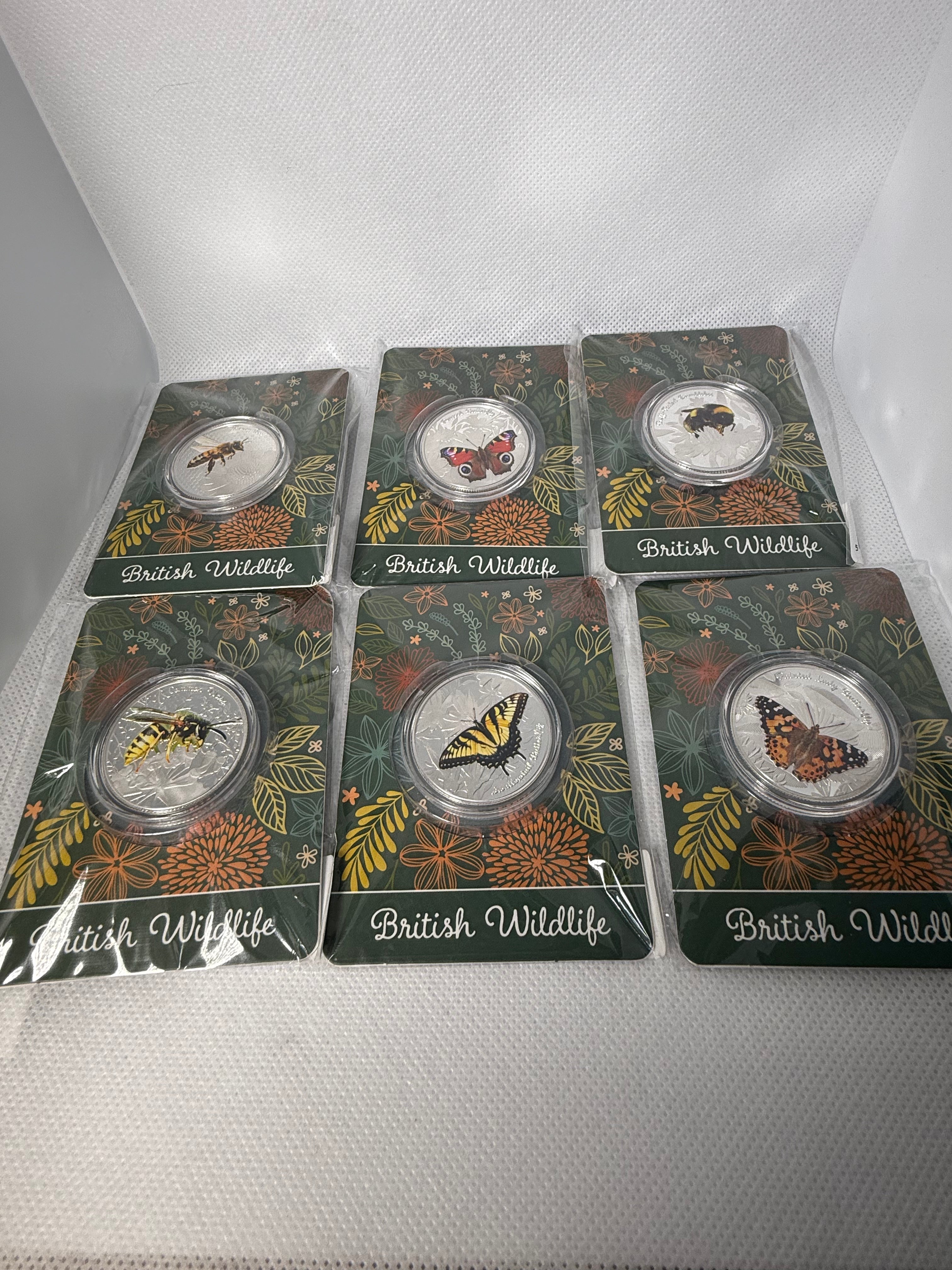 British wildlife collection - Various Fine 999 Plated Silver Coins