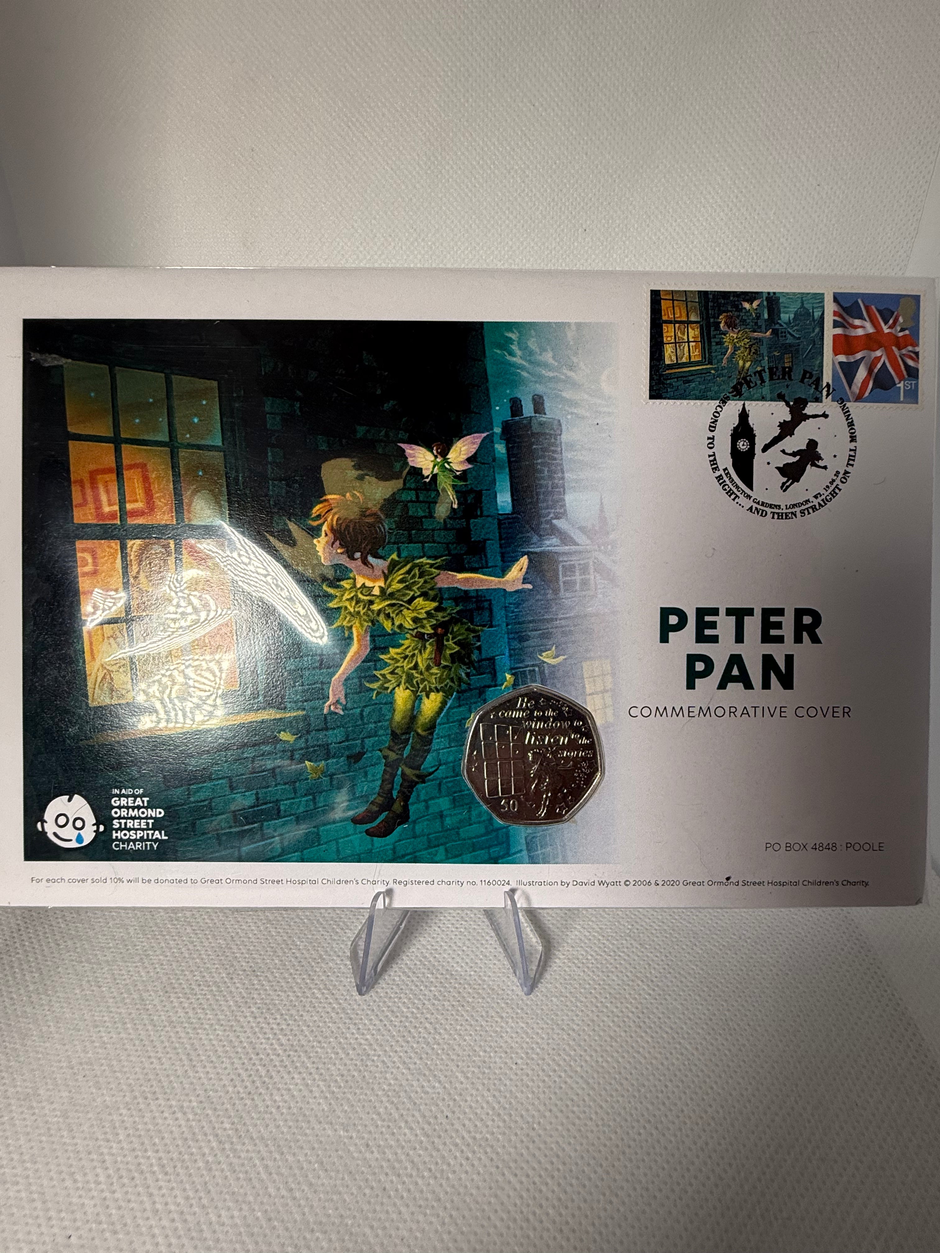 Isle of Mann Coin and Commemorative Cover Peter Pan 2020 50 Pence presentation Pack