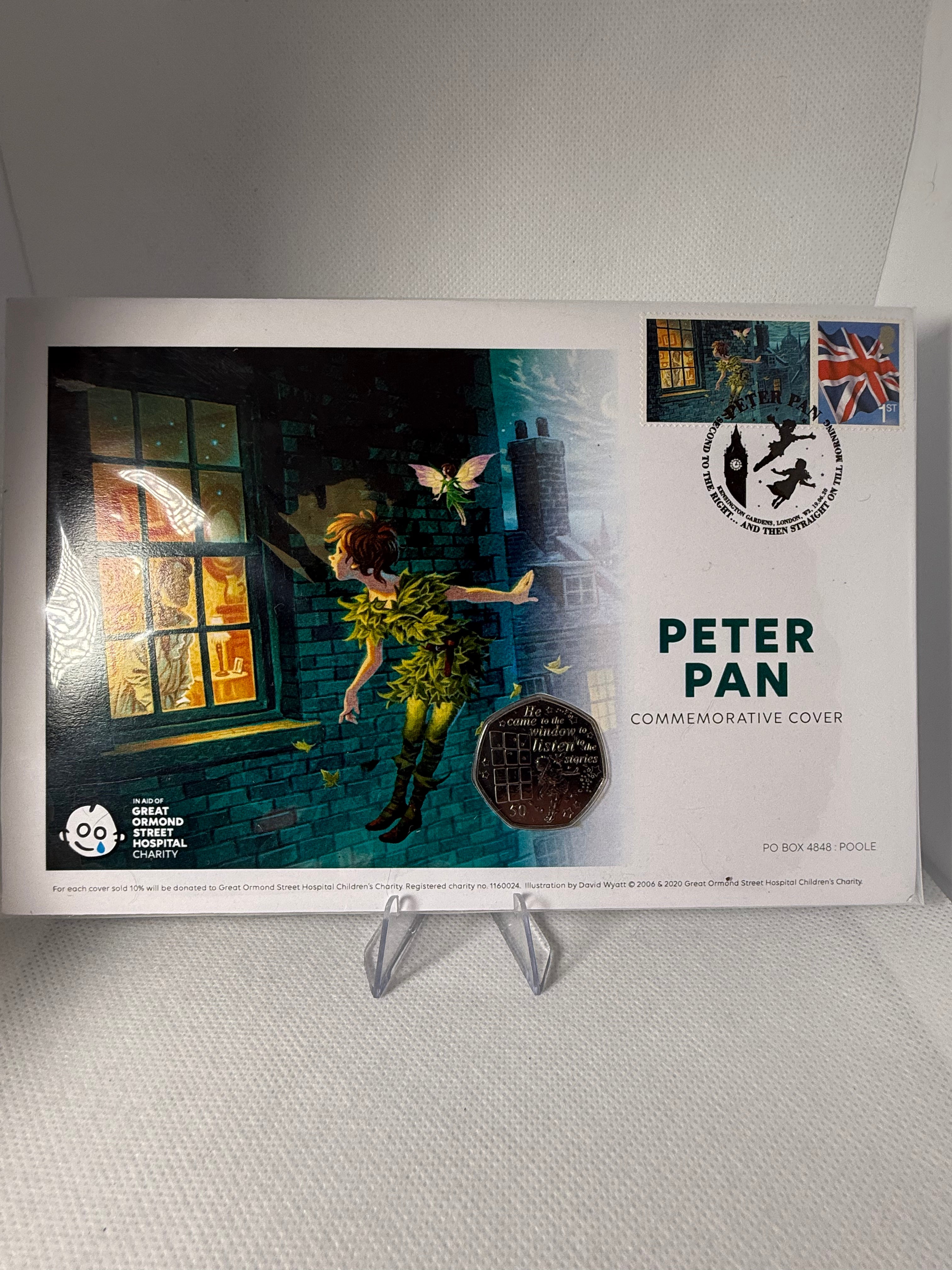 Isle of Mann Coin and Commemorative Cover Peter Pan 2020 50 Pence presentation Pack