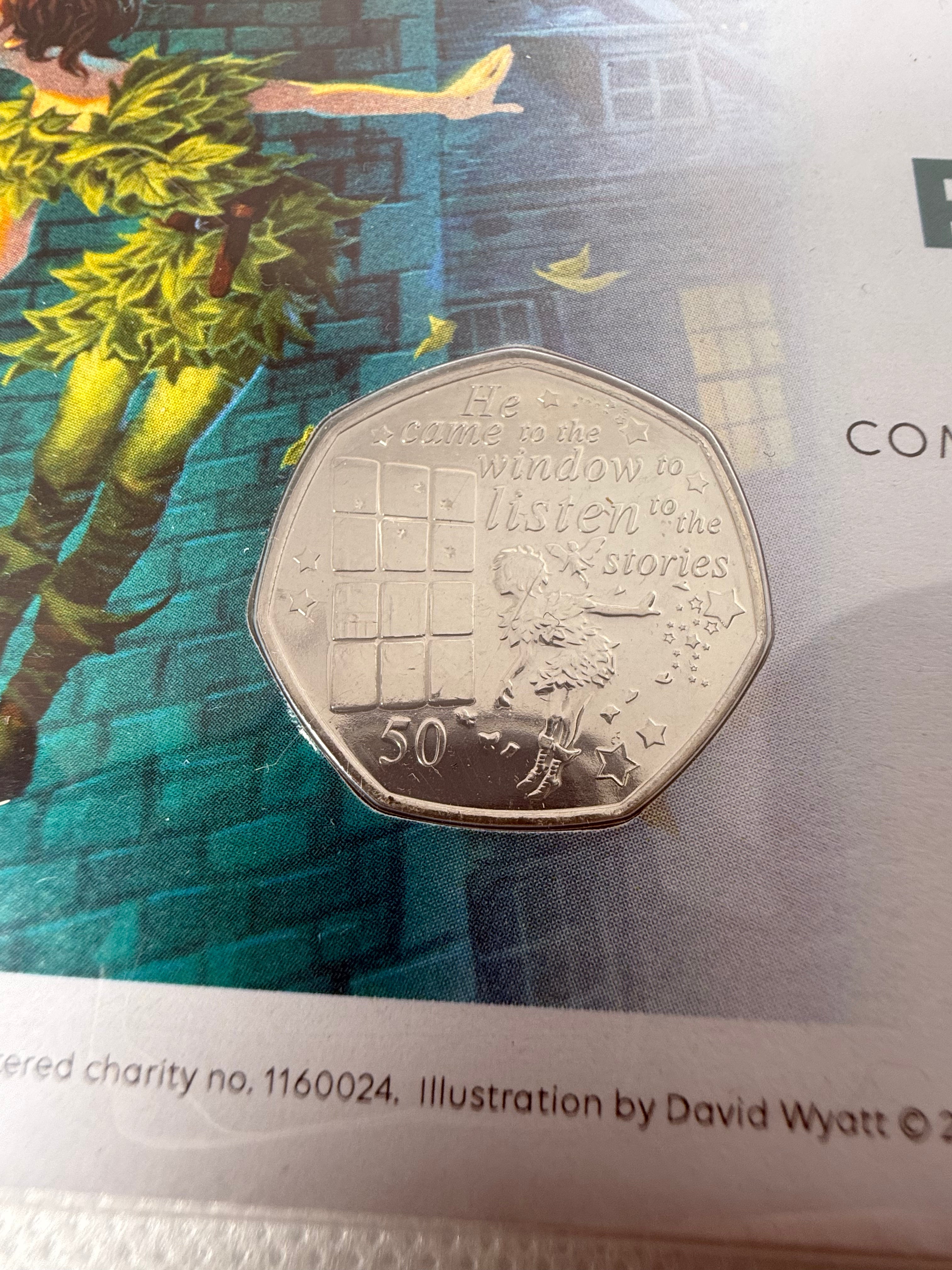 Isle of Mann Coin and Commemorative Cover Peter Pan 2020 50 Pence presentation Pack