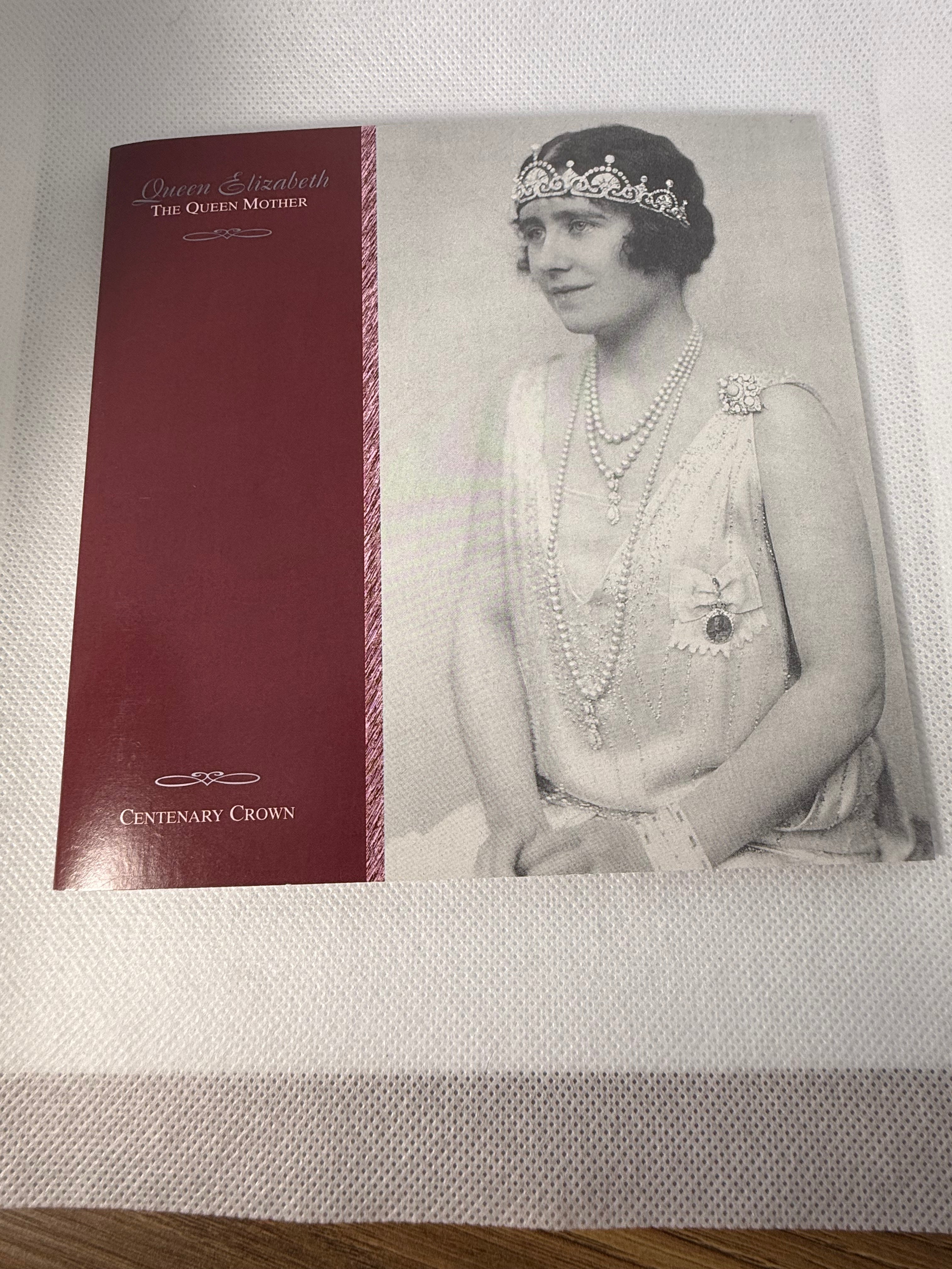 2000 Royal Mint Queen Mother Centenary Crown £5 Five Pound Coin BUNC in Presentation Pack