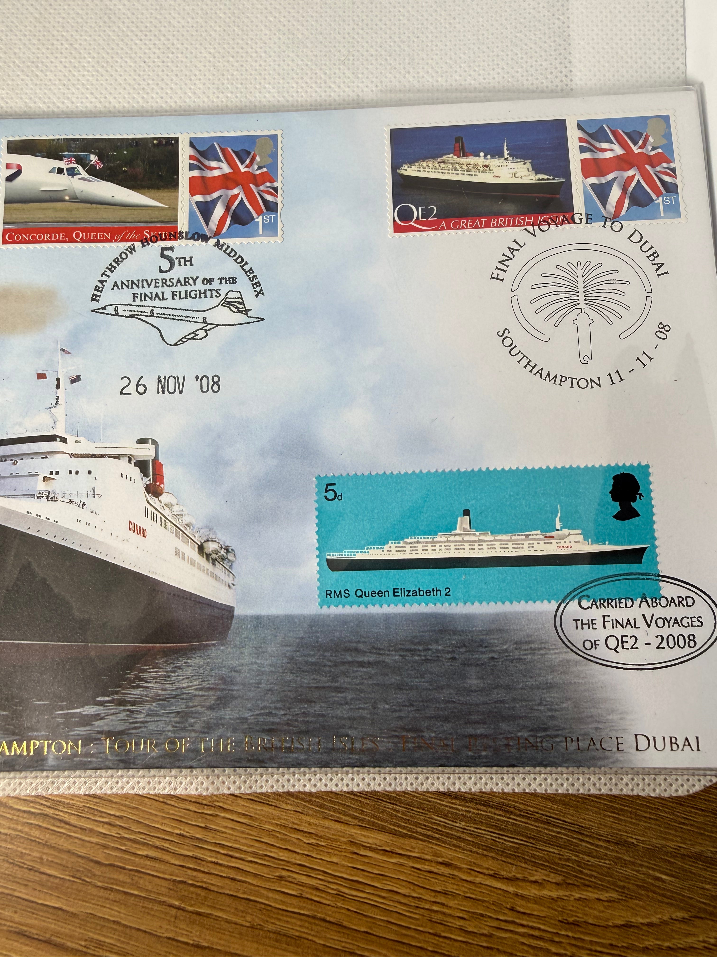 Coin Cover FINAL VOYAGES OF QE2 & ANNIVERSARIES OF CONCORDES FLIGHTS