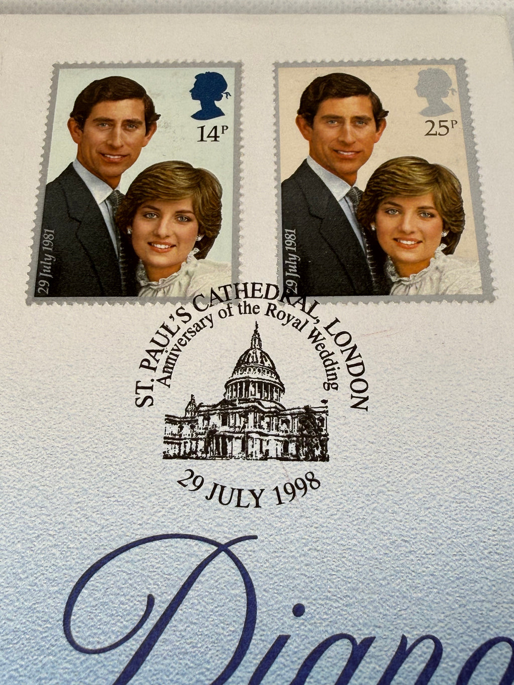 1998 Diana Princess of Wales Commemorative Crown Cover With 1981 Crown
