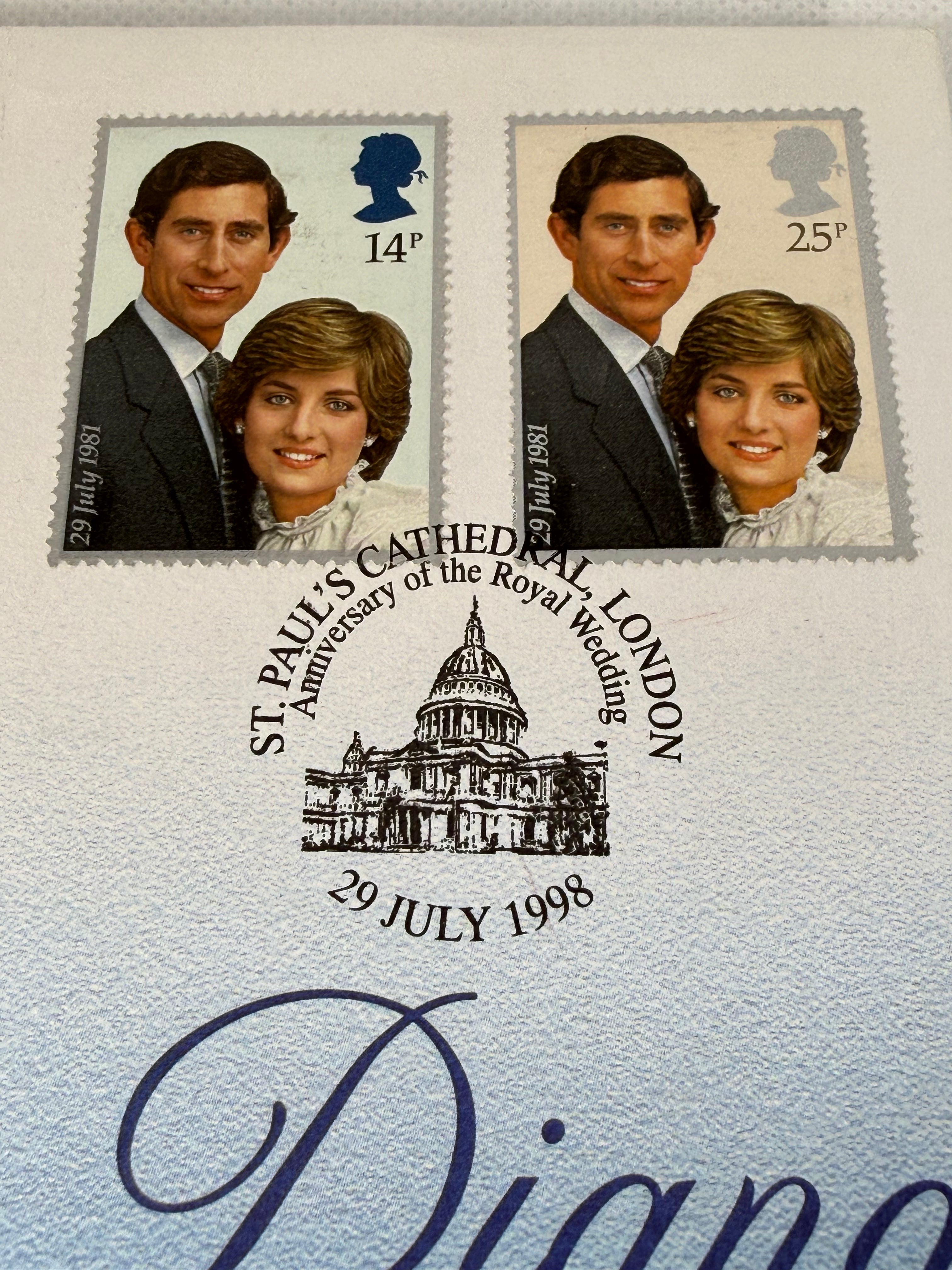 1998 Diana Princess of Wales Commemorative Crown Cover With 1981 Crown