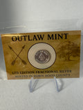 Outlaw Mint Limited Edition 1.1 gram Fine 999 Silver Round in Presentation Pack