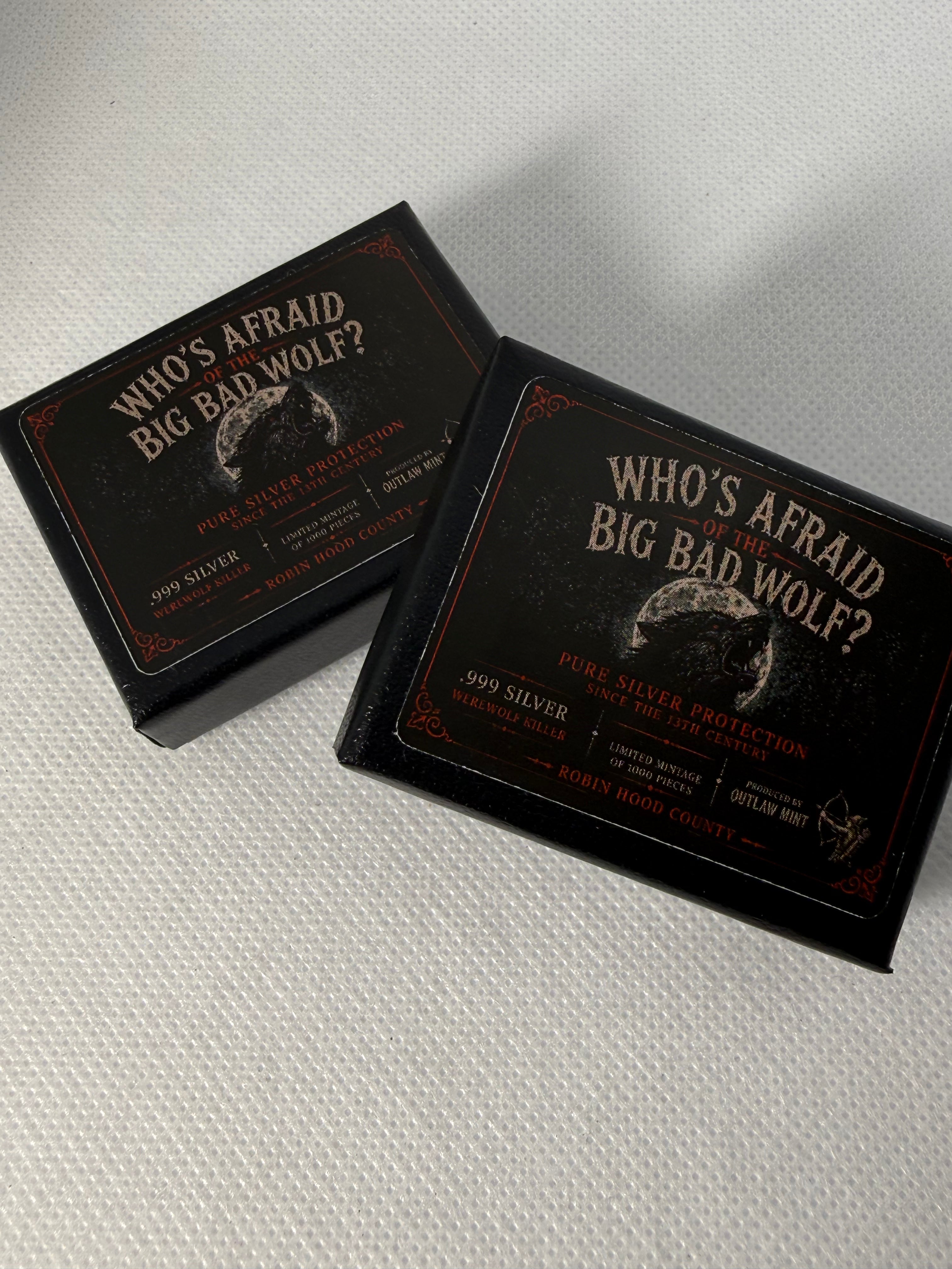 Who's Afraid of the Big Bad Woof - Pew Pew Bullet 1/12 oz Fine 999 Silver Bar in Presentation Box