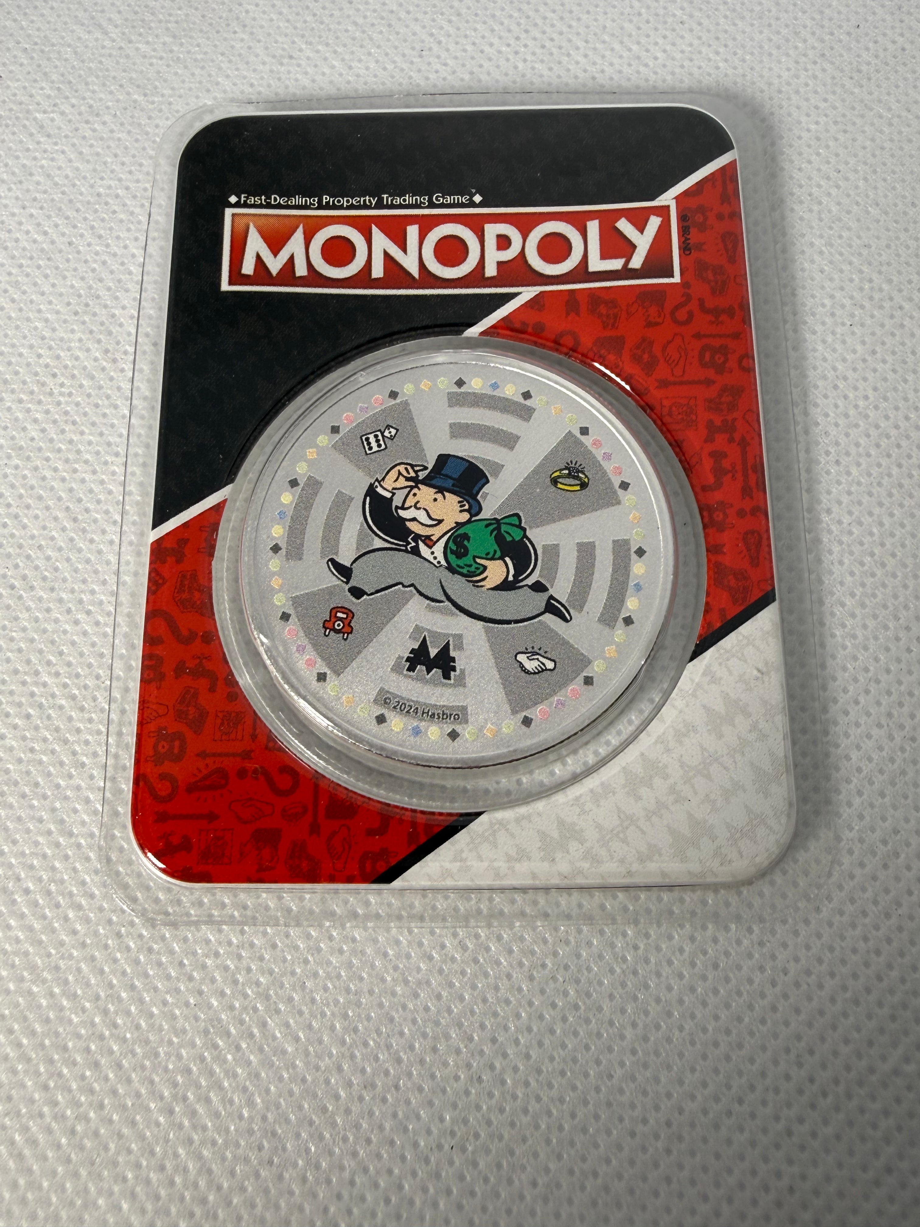 2024 Samoa Mr. Monopoly Colorised 1 oz Pure Silver Coin~ VERY LOW MINTAGE & RARE In TEP