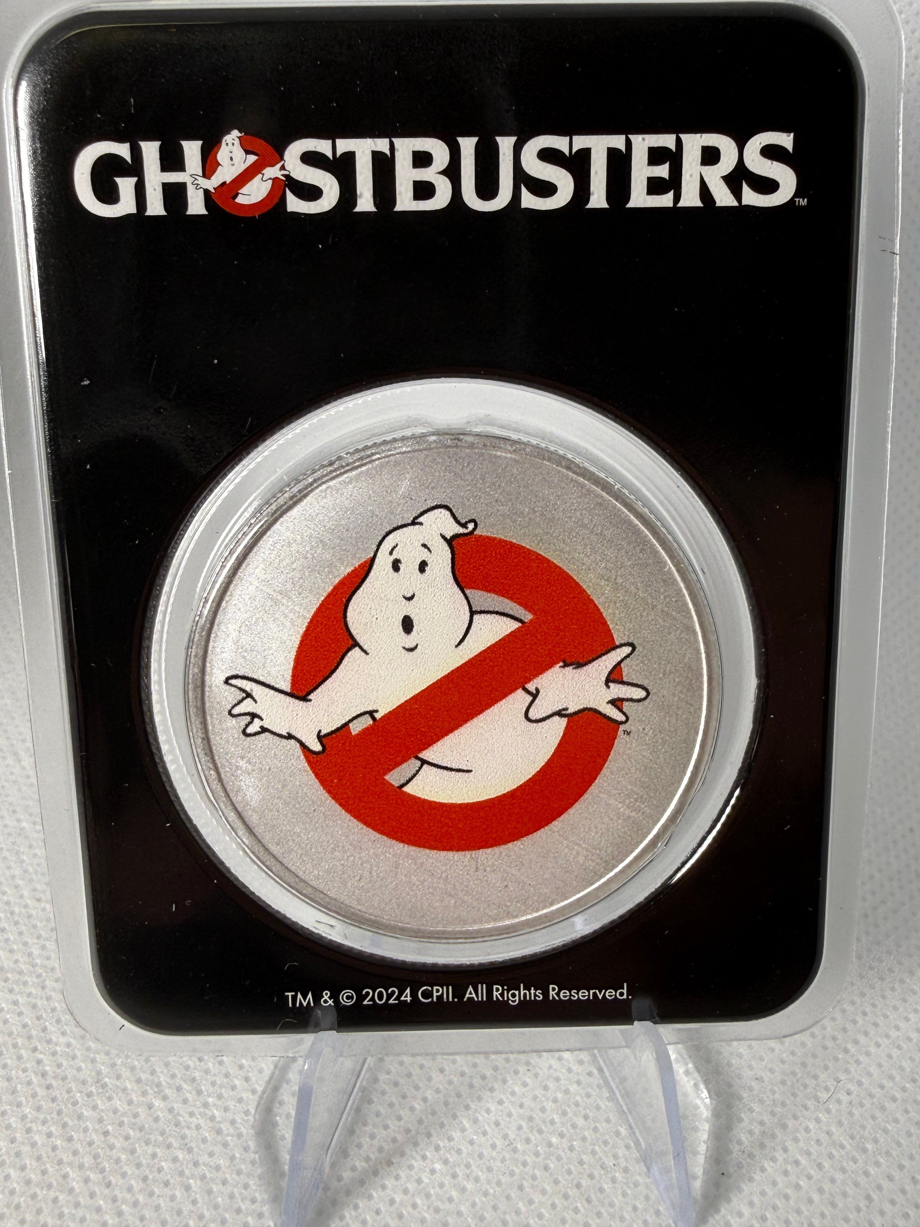 Ghostbusters 2024 1oz Silver Coin with colourisation – Limited Edition .999 Fine Silver In T.E.P