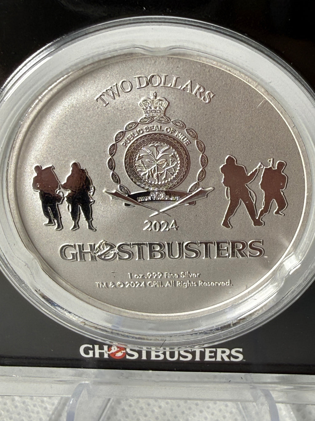 Ghostbusters 2024 1oz Silver Coin with colourisation – Limited Edition .999 Fine Silver In T.E.P