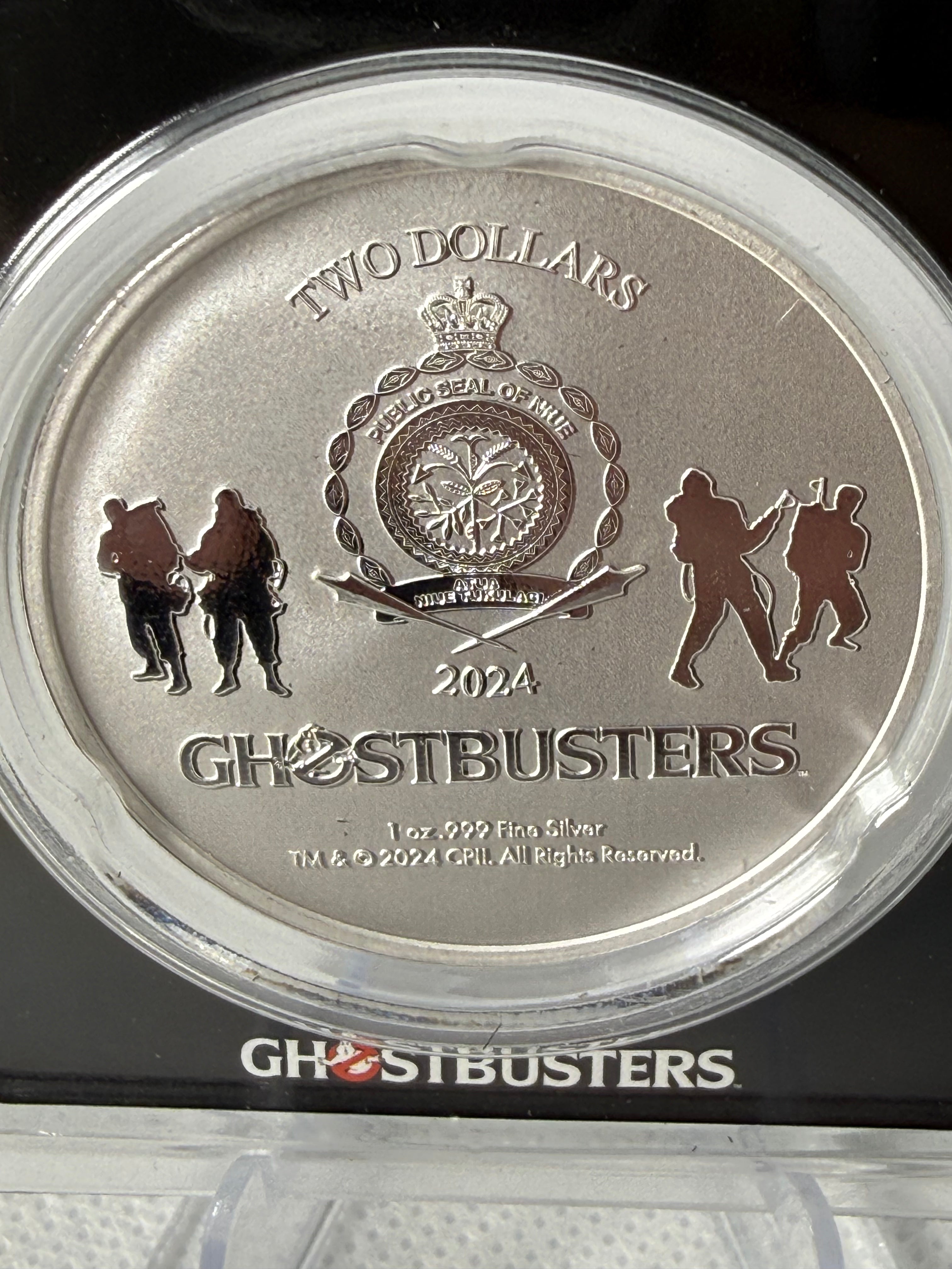 Ghostbusters 2024 1oz Silver Coin with colourisation – Limited Edition .999 Fine Silver In T.E.P