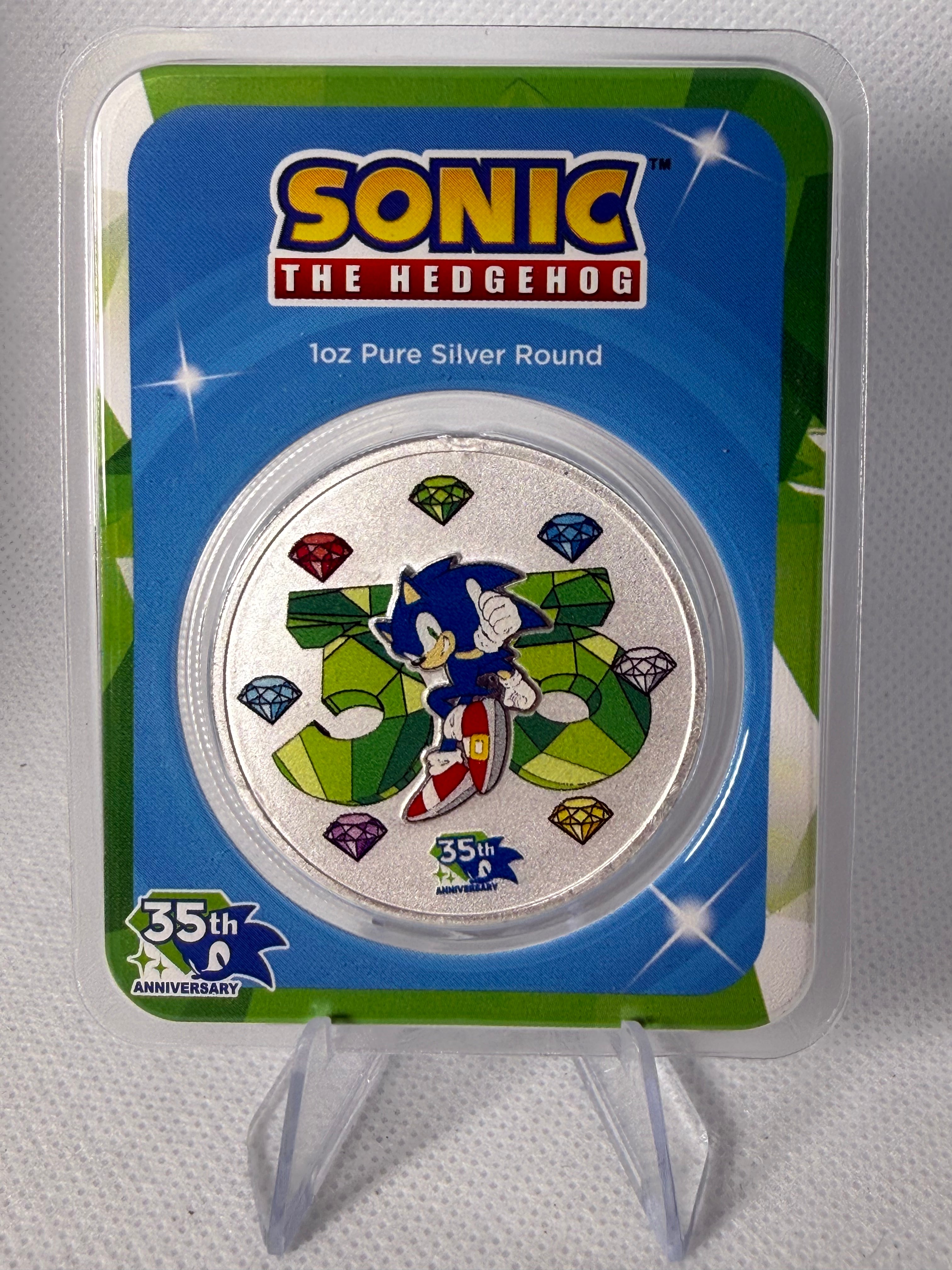 Sonic the Hedgehog 1 oz Fine 999 Silver Round in TEP Limited Edition