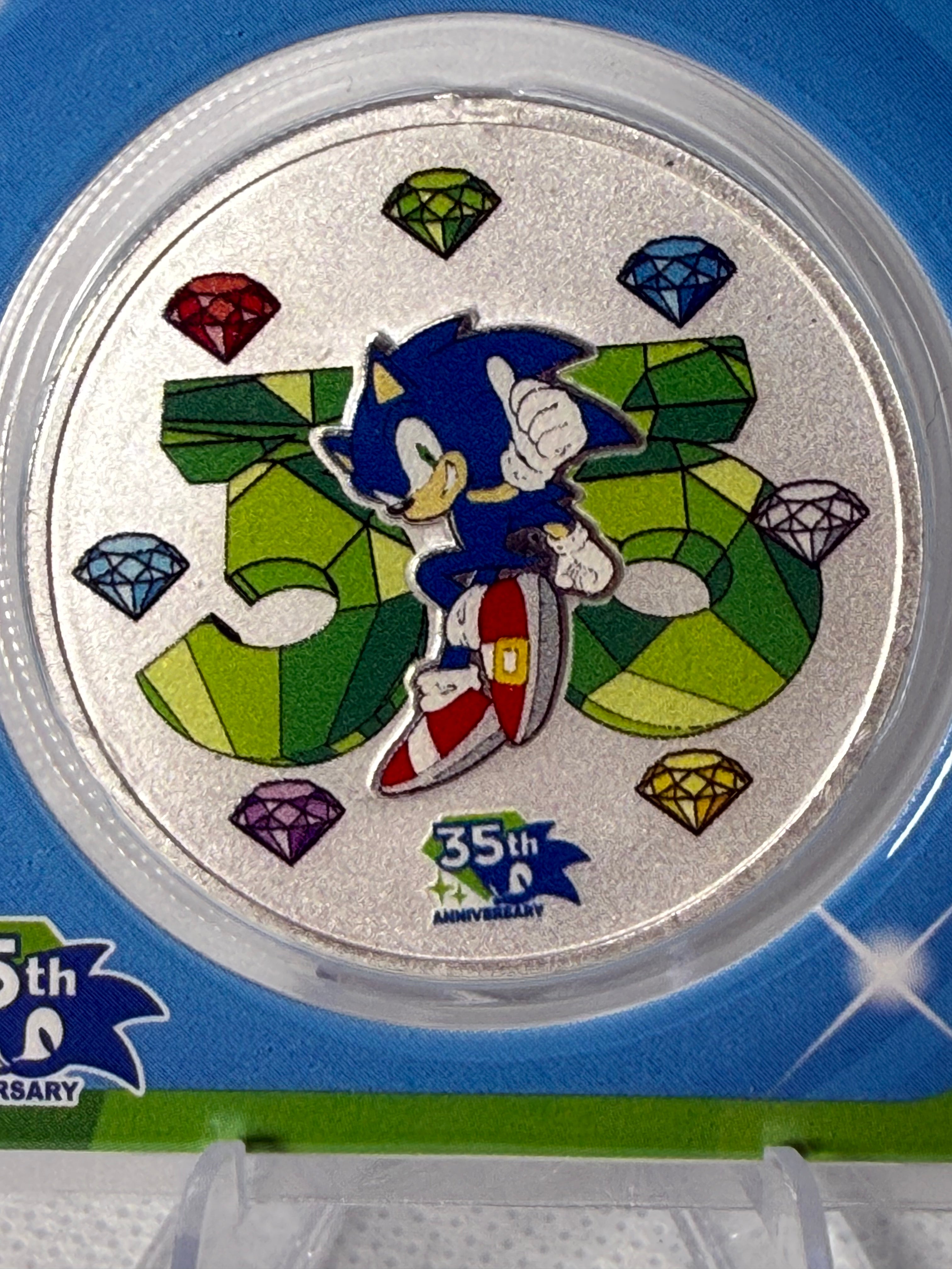 Sonic the Hedgehog 1 oz Fine 999 Silver Round in TEP Limited Edition