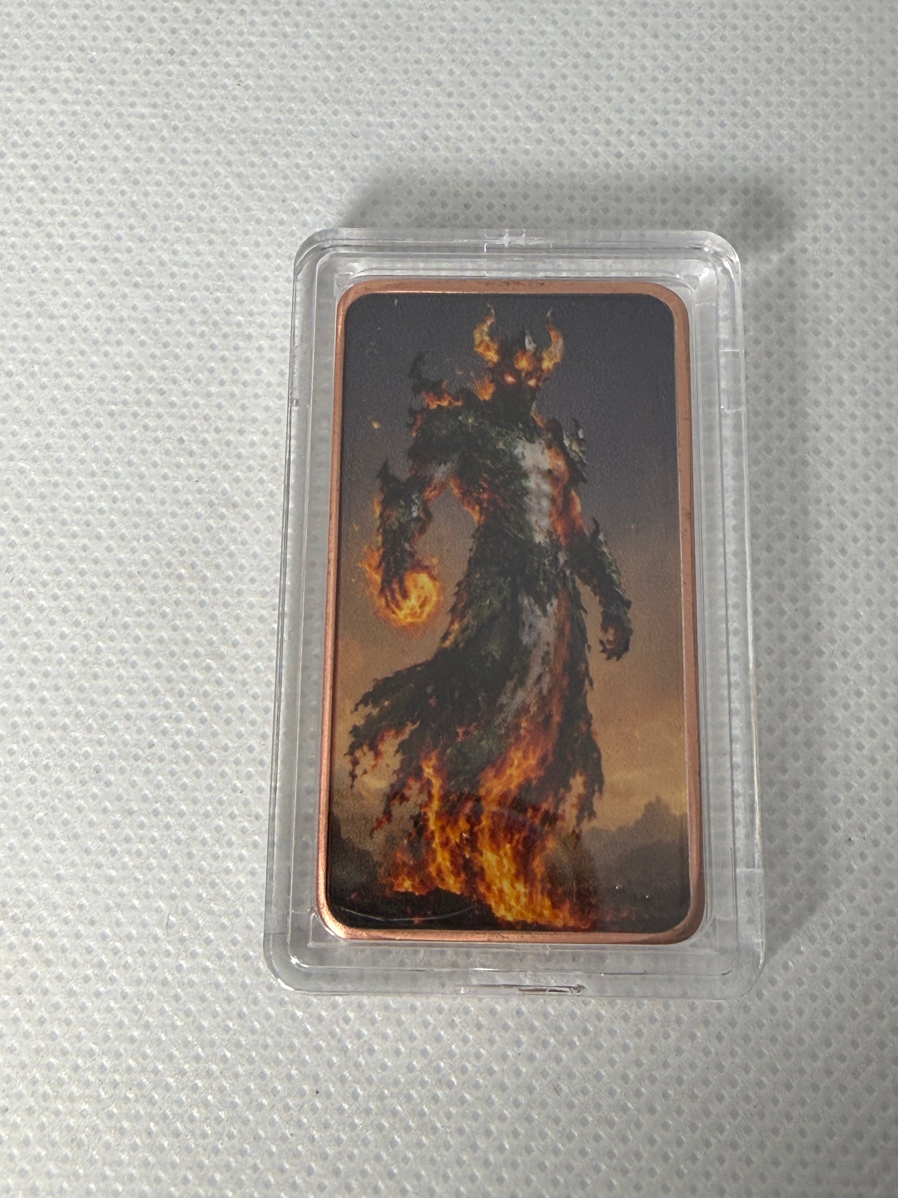 4 Nations - Surtur / Fire Lord with Nation top and Ball 1 oz Fine Copper Bar in Capsule New - Rare - Limited Mintage