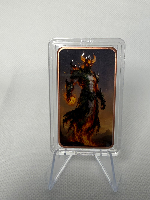 4 Nations - Surtur / Fire Lord with Nation top and Ball 1 oz Fine Copper Bar in Capsule New - Rare - Limited Mintage