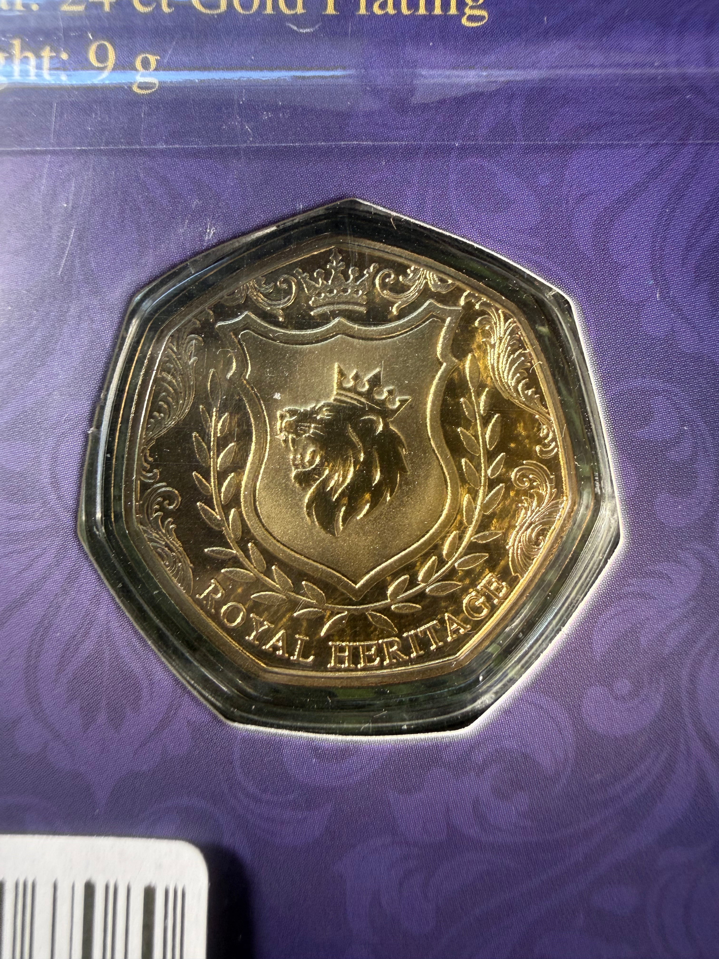 Royal Heritage 24ct Gold Plated Coin / Medal collection 2026