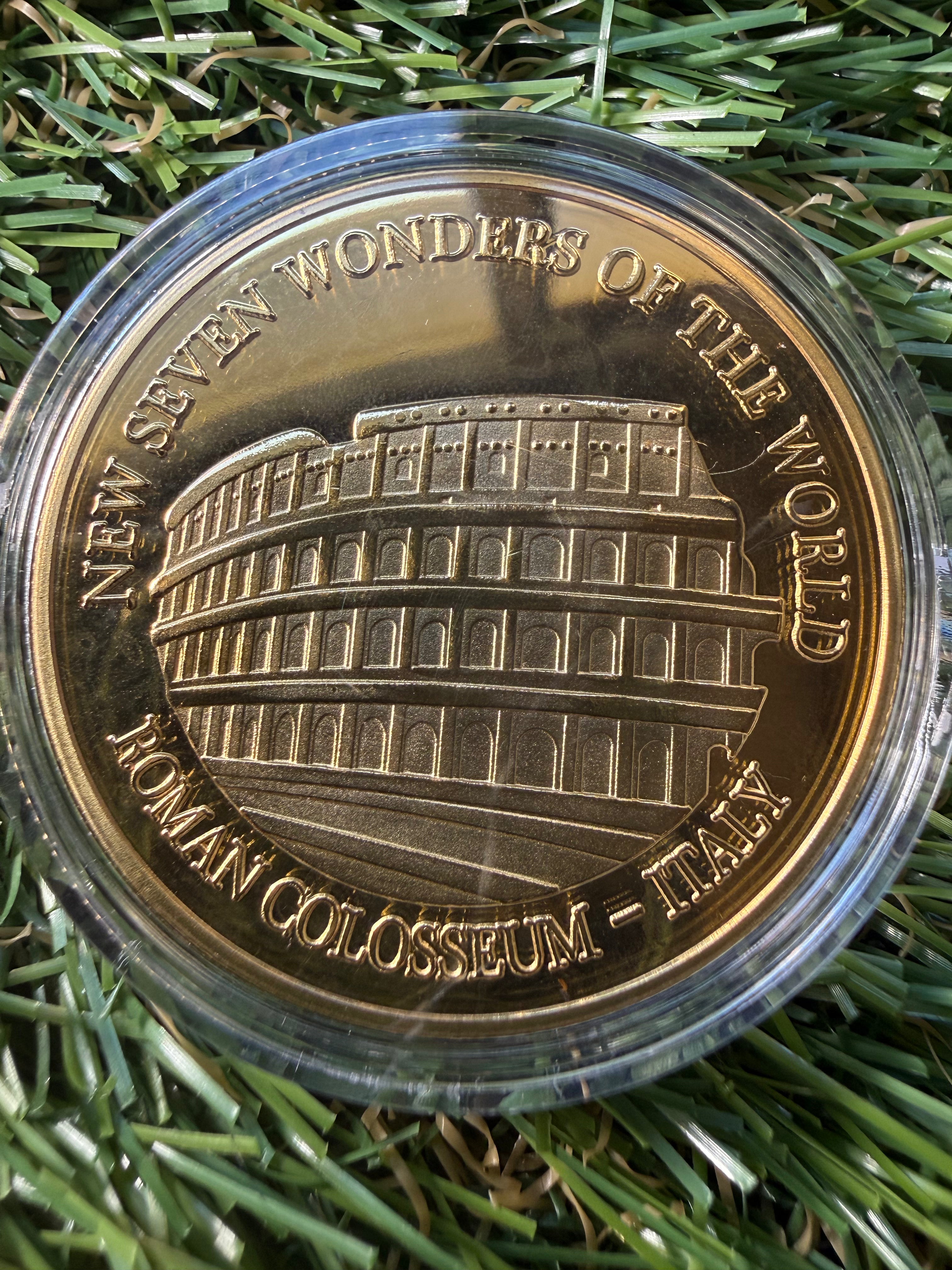Seven Wonders of the World 2007 gold plated coin collection