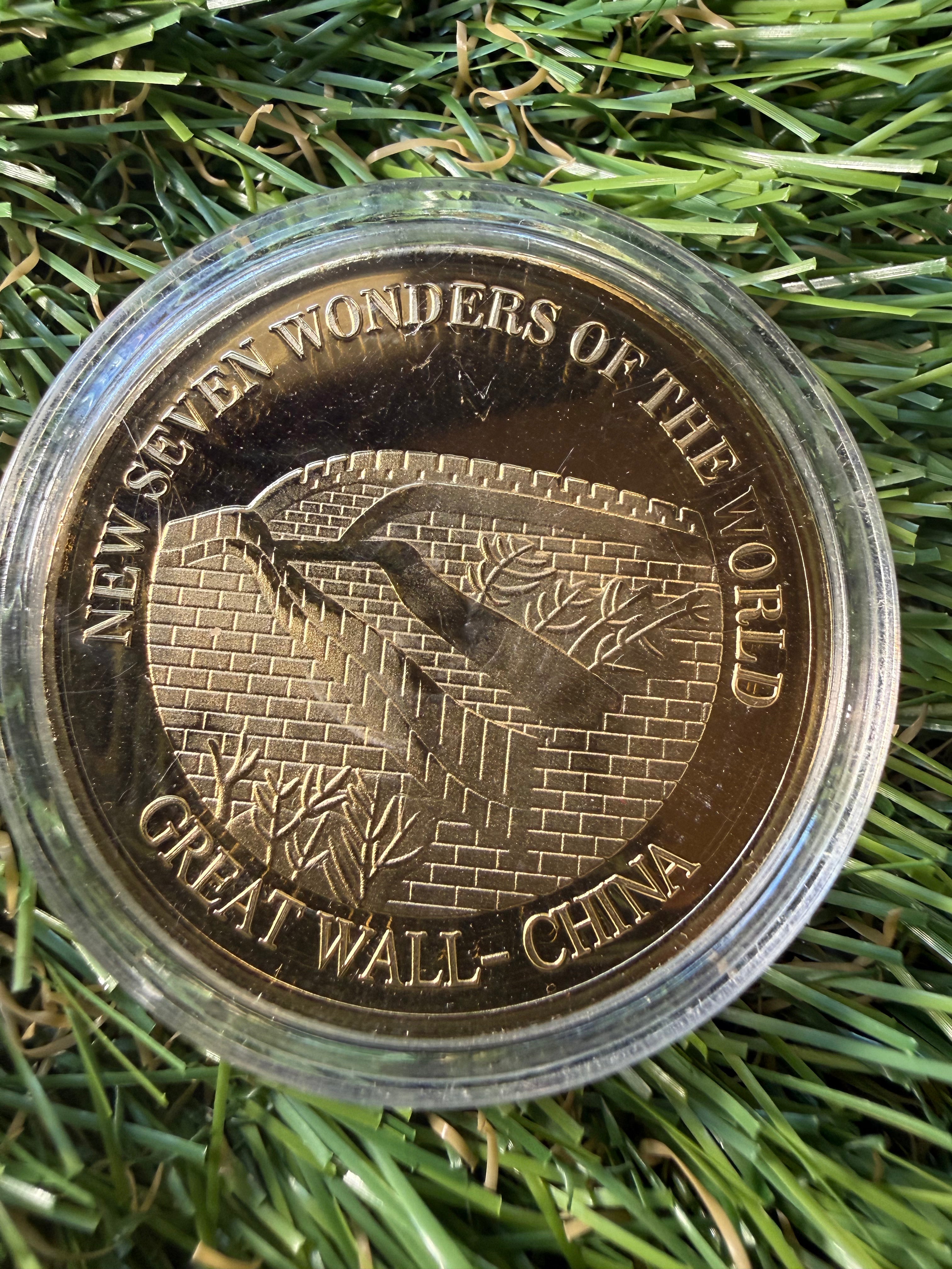 Seven Wonders of the World 2007 gold plated coin collection