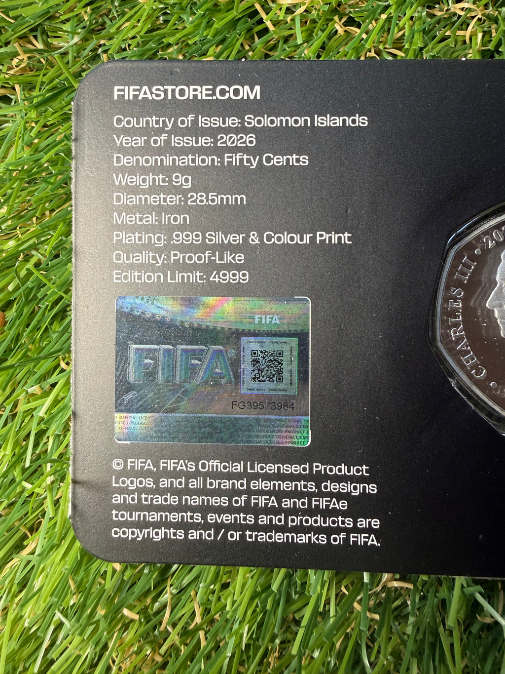 FIFA World Cup 2026 official 50 Cent Coin Limited Edition to 4999