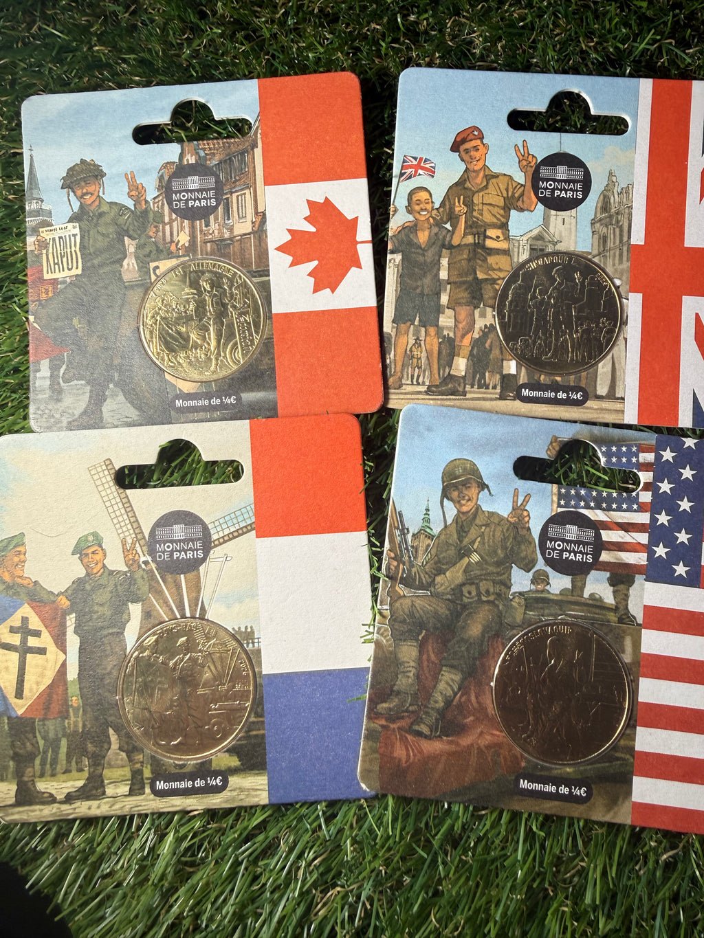 Monnaie De Paris 1/4 Euro D-Day VE Day 80th Anniversaries Coin Collection in Presentation Pack