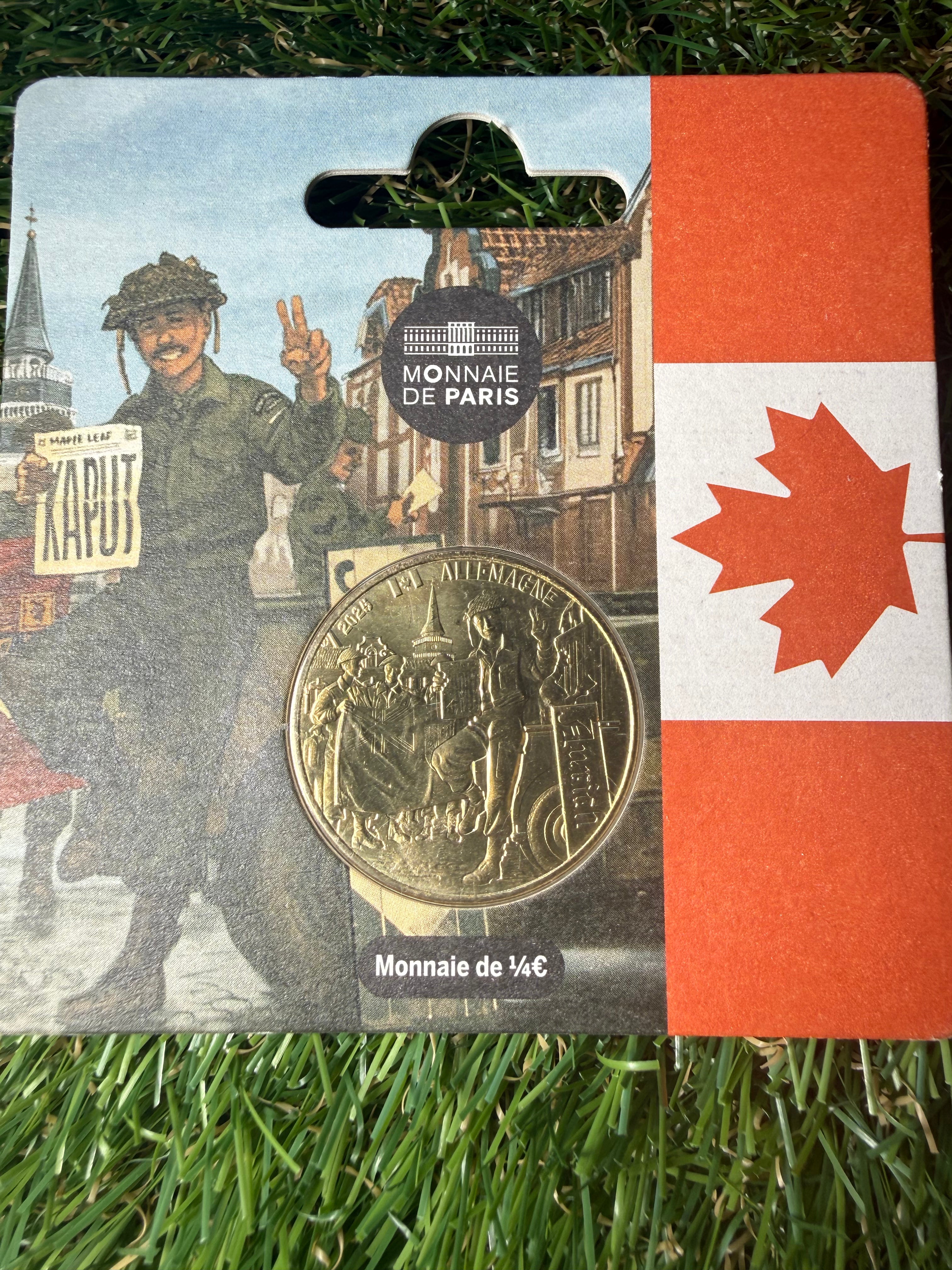 Monnaie De Paris 1/4 Euro D-Day VE Day 80th Anniversaries Coin Collection in Presentation Pack