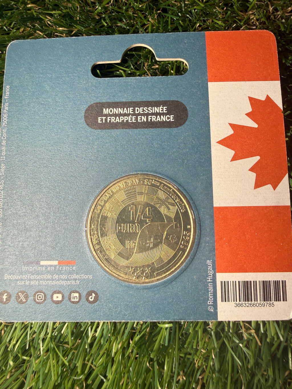 Monnaie De Paris 1/4 Euro D-Day VE Day 80th Anniversaries Coin Collection in Presentation Pack