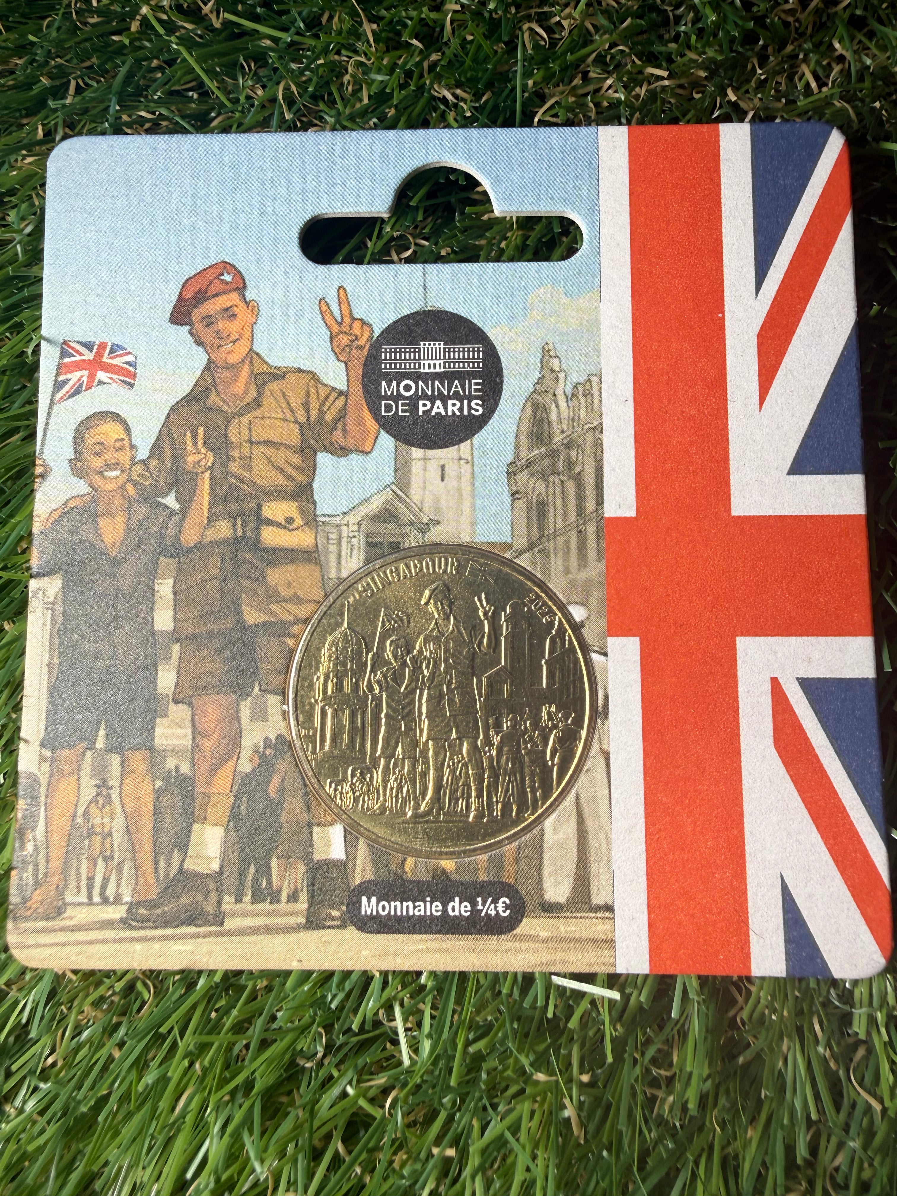 Monnaie De Paris 1/4 Euro D-Day VE Day 80th Anniversaries Coin Collection in Presentation Pack