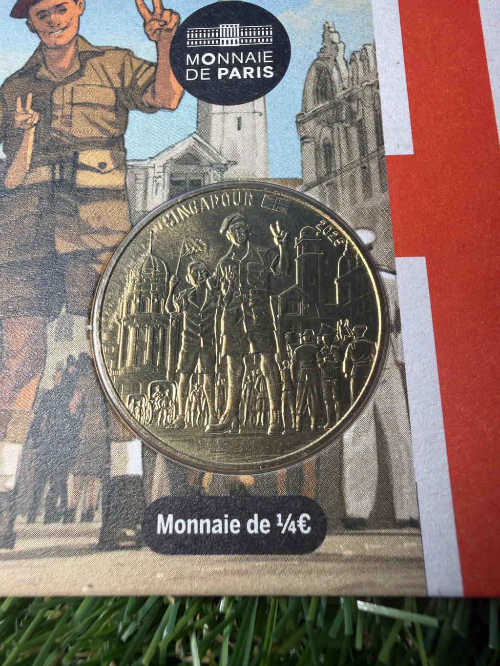 Monnaie De Paris 1/4 Euro D-Day VE Day 80th Anniversaries Coin Collection in Presentation Pack