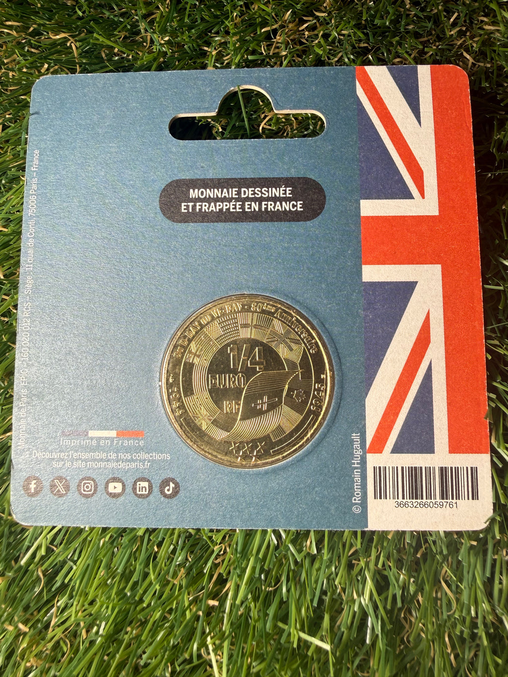 Monnaie De Paris 1/4 Euro D-Day VE Day 80th Anniversaries Coin Collection in Presentation Pack