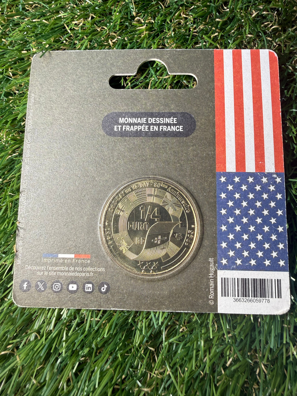 Monnaie De Paris 1/4 Euro D-Day VE Day 80th Anniversaries Coin Collection in Presentation Pack