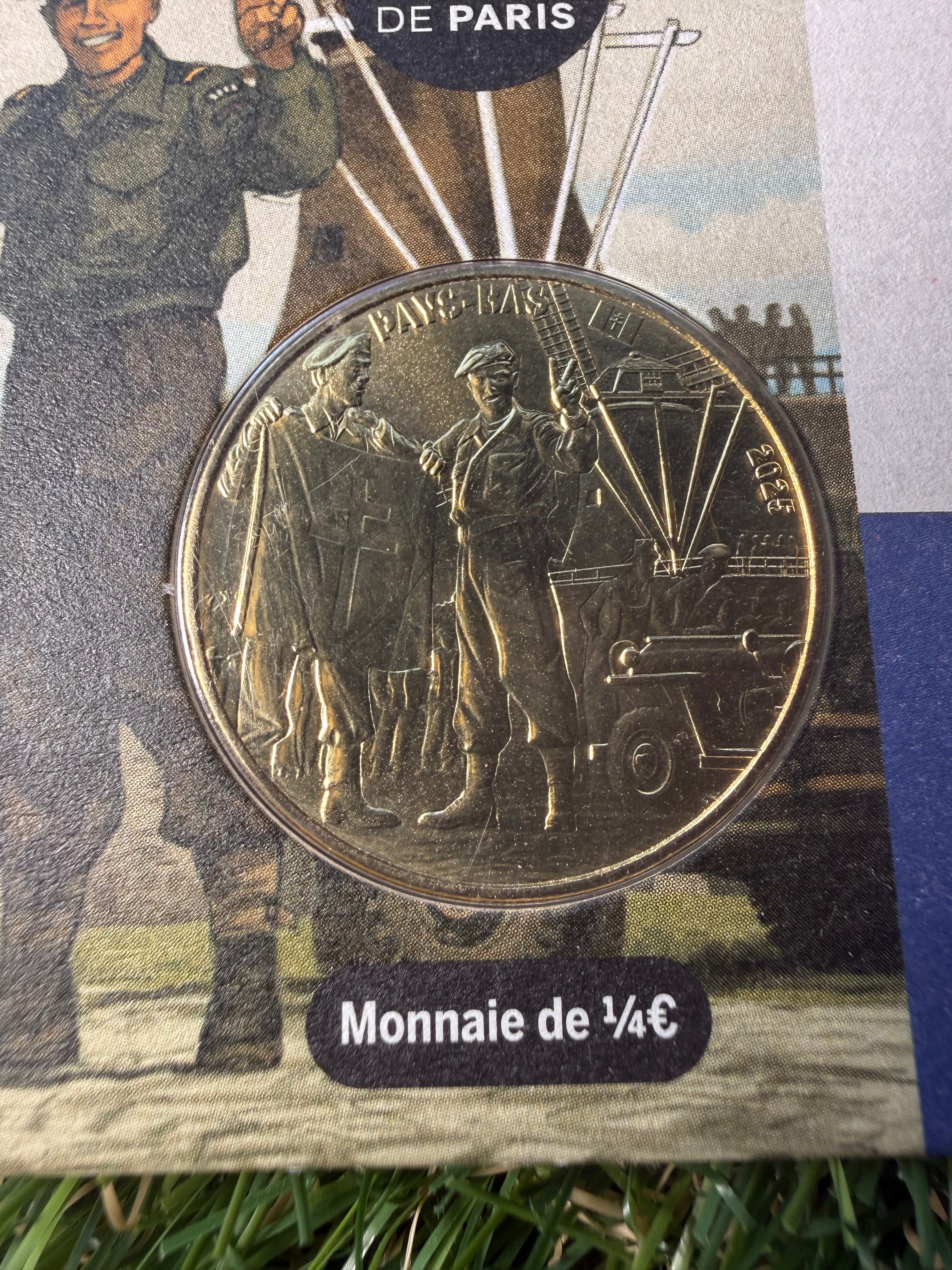 Monnaie De Paris 1/4 Euro D-Day VE Day 80th Anniversaries Coin Collection in Presentation Pack