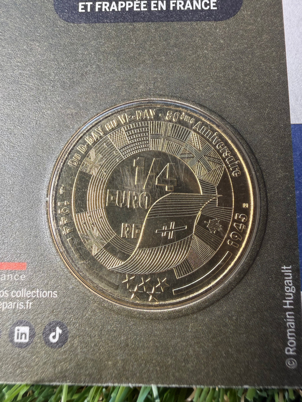 Monnaie De Paris 1/4 Euro D-Day VE Day 80th Anniversaries Coin Collection in Presentation Pack