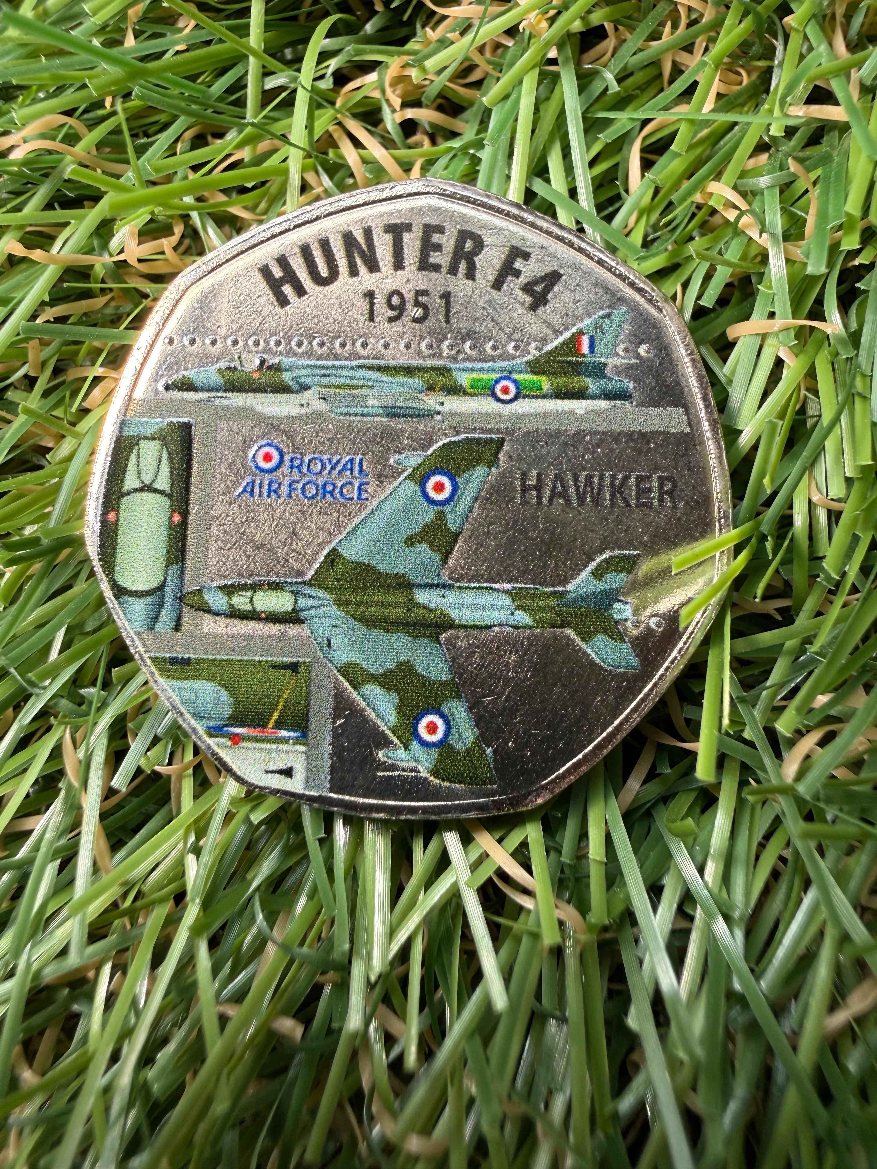 A collection of RAF aircraft coins / tokens celebrating the RAF’s 100th anniversary.