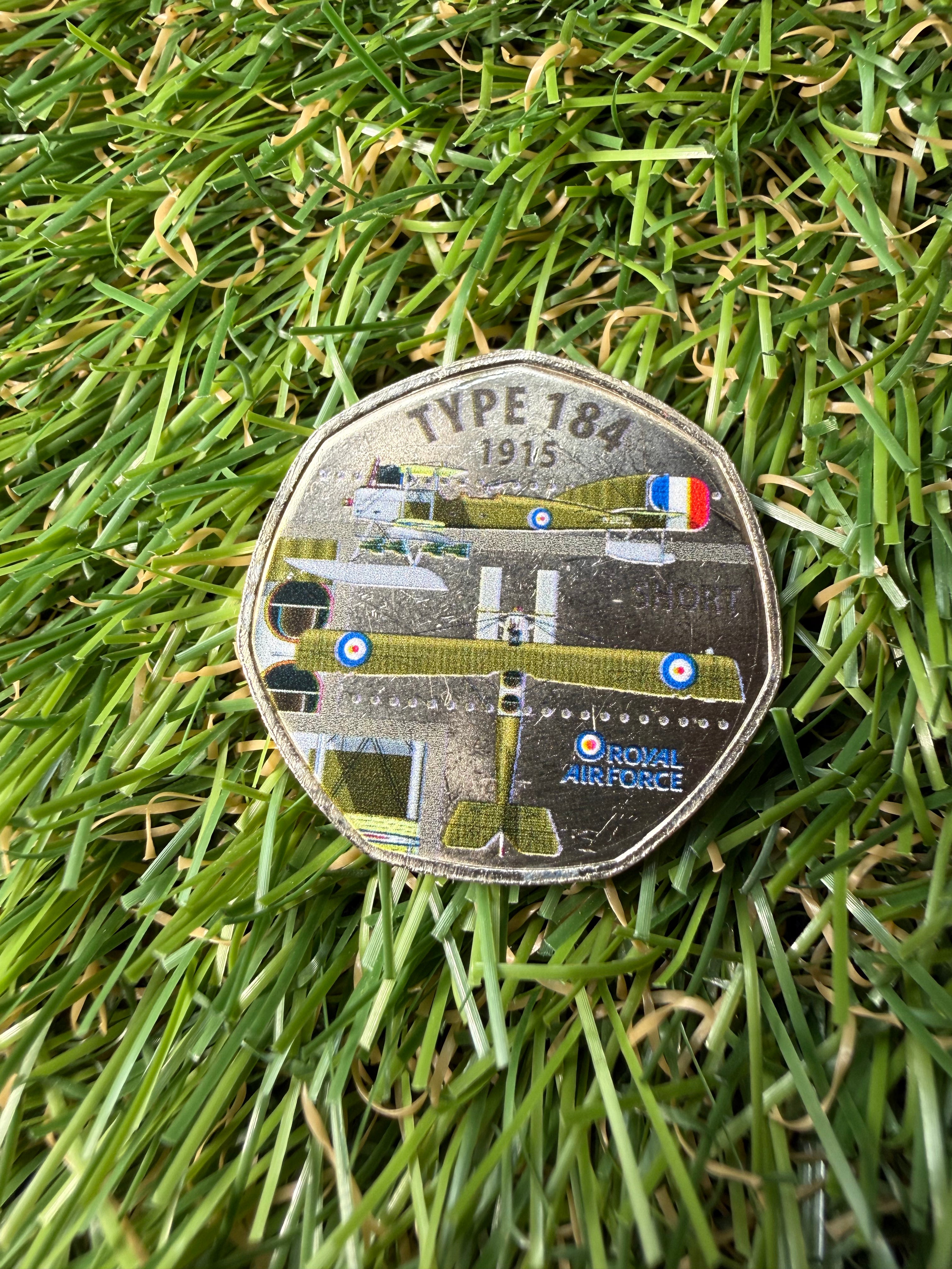 A collection of RAF aircraft coins / tokens celebrating the RAF’s 100th anniversary.