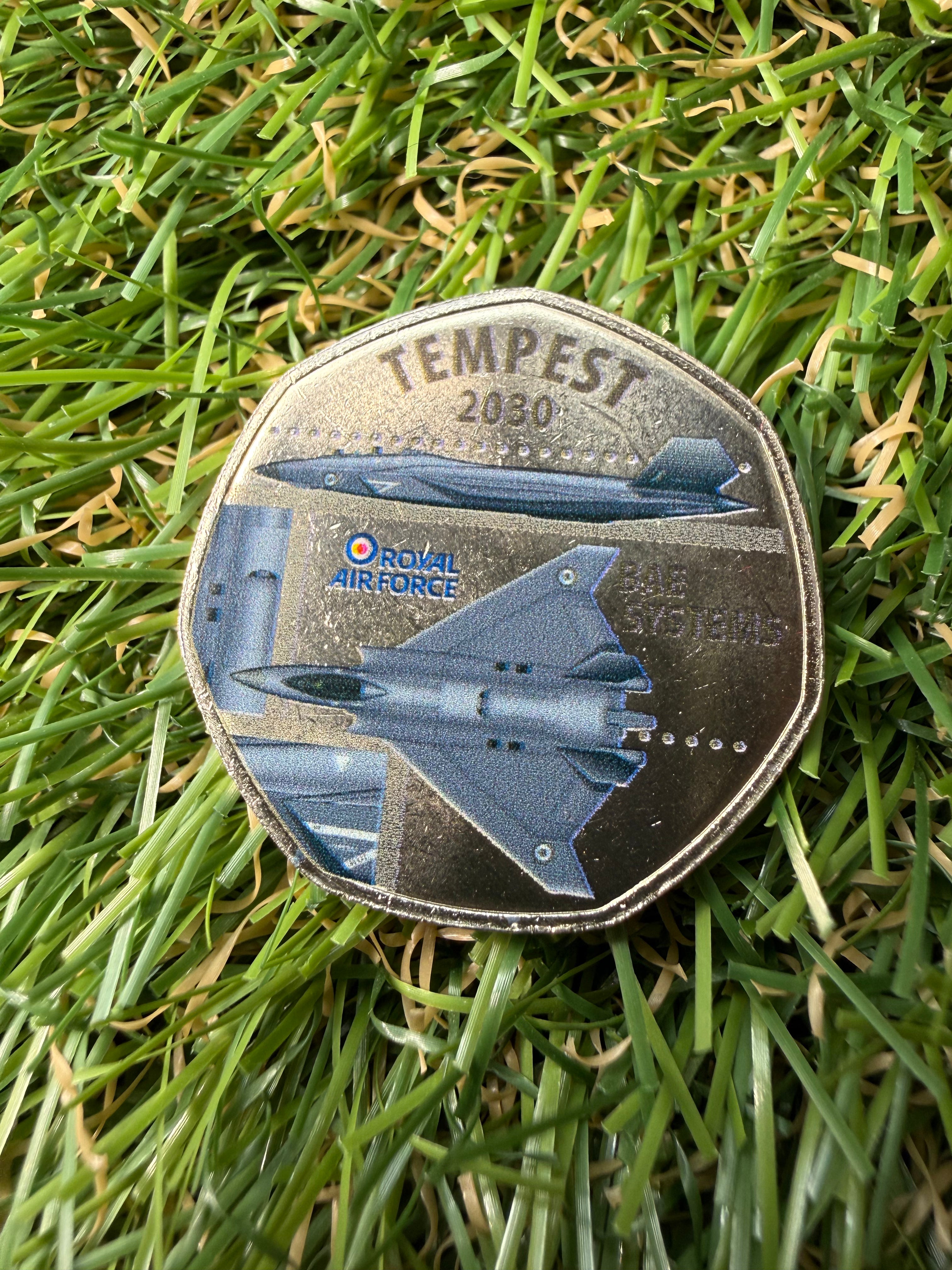 A collection of RAF aircraft coins / tokens celebrating the RAF’s 100th anniversary.