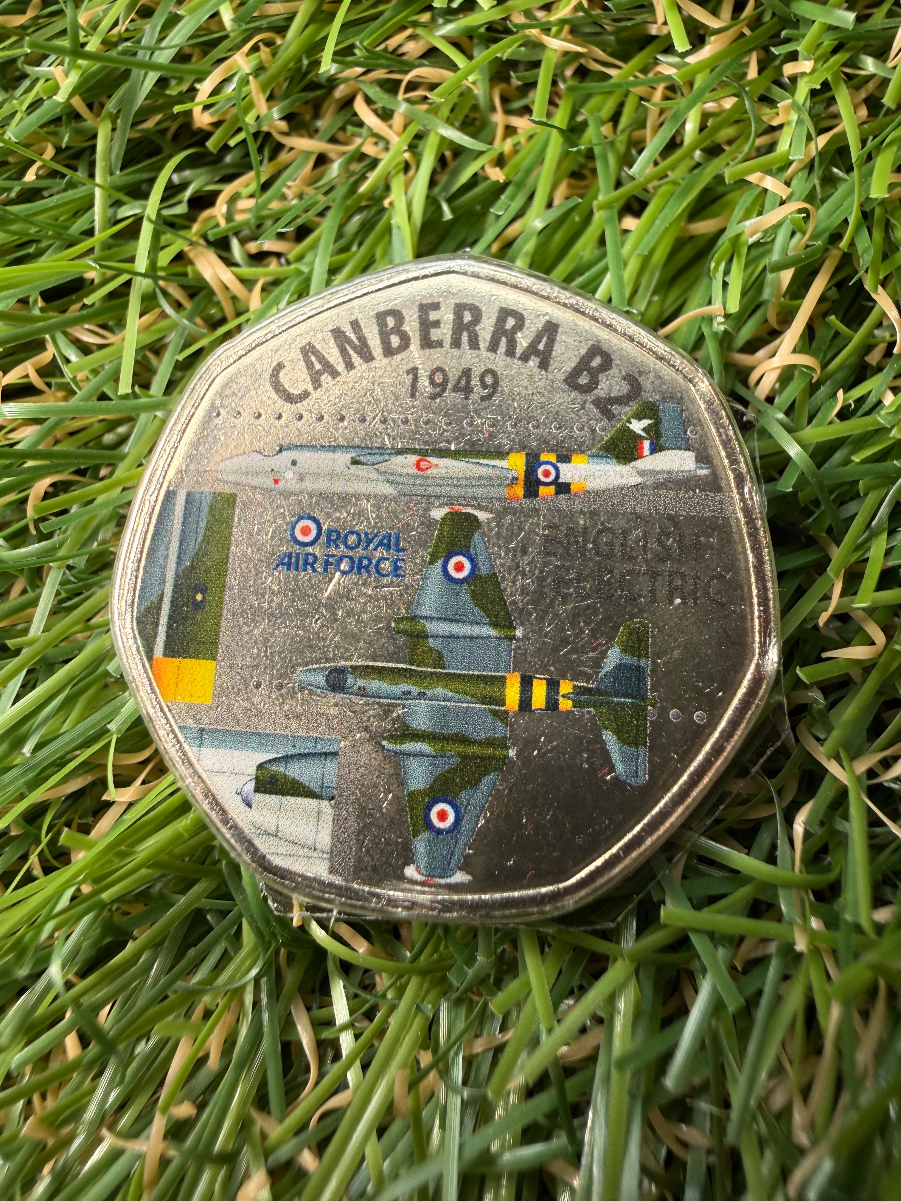 A collection of RAF aircraft coins / tokens celebrating the RAF’s 100th anniversary.