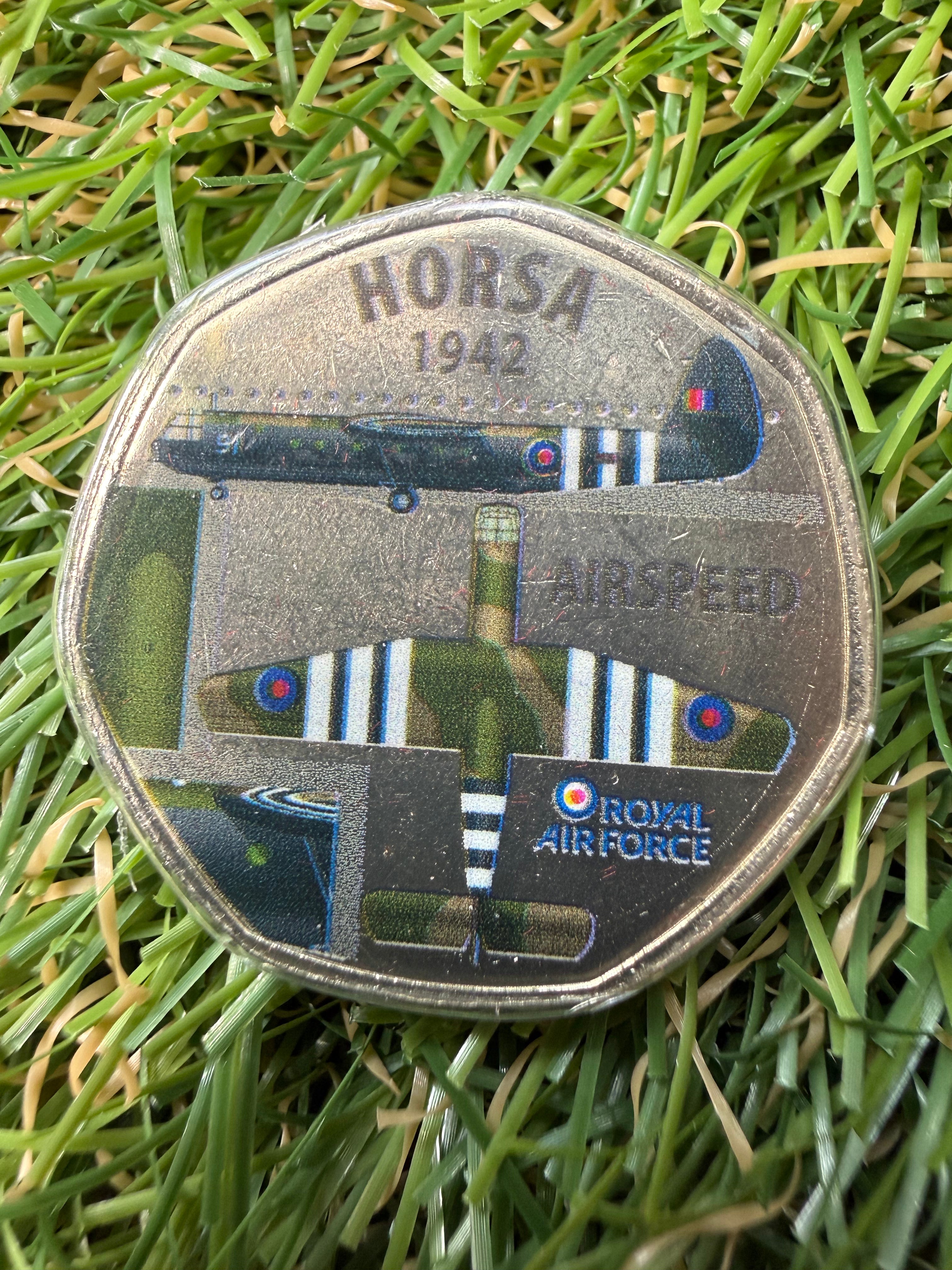 A collection of RAF aircraft coins / tokens celebrating the RAF’s 100th anniversary.
