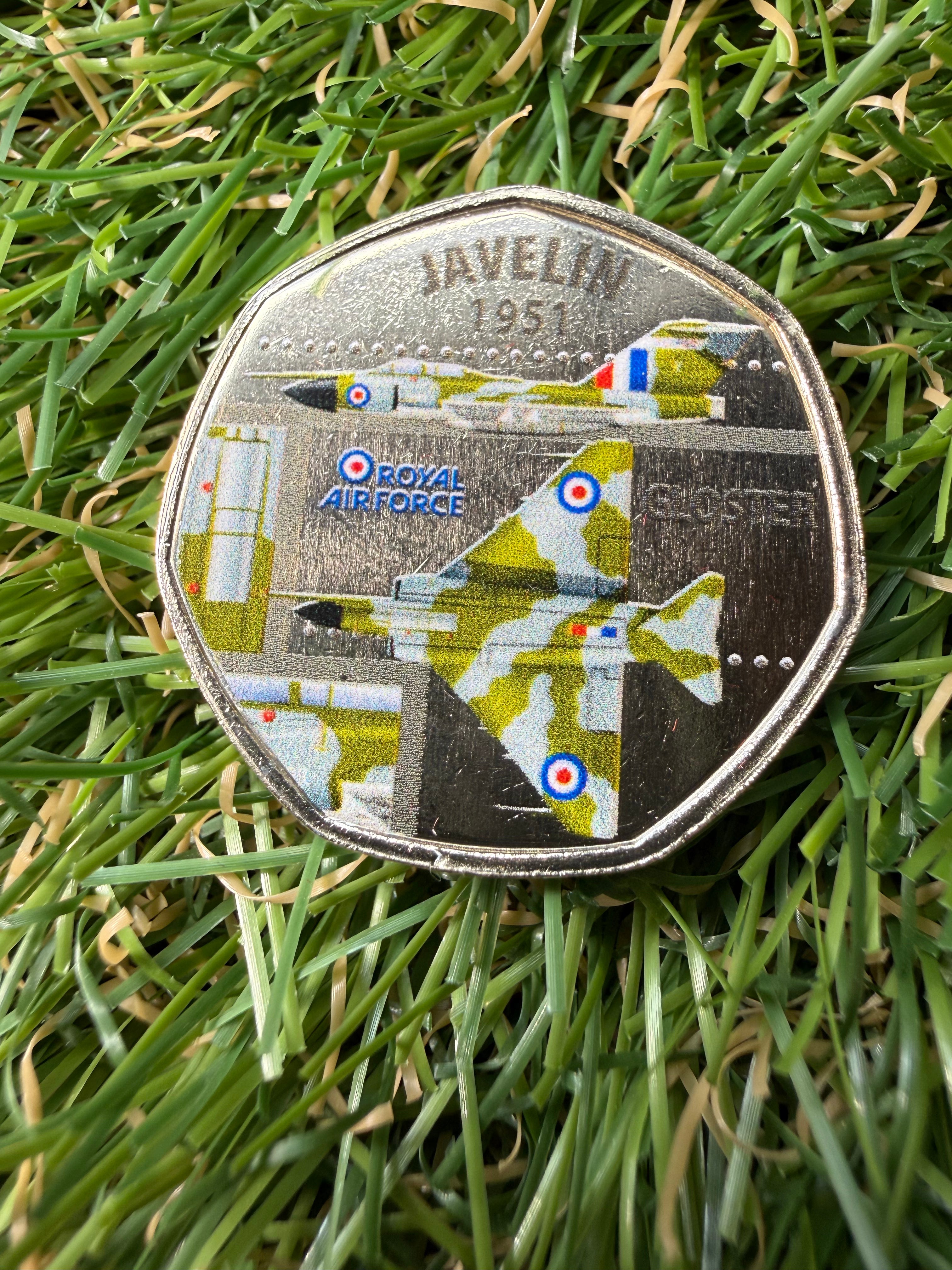 A collection of RAF aircraft coins / tokens celebrating the RAF’s 100th anniversary.