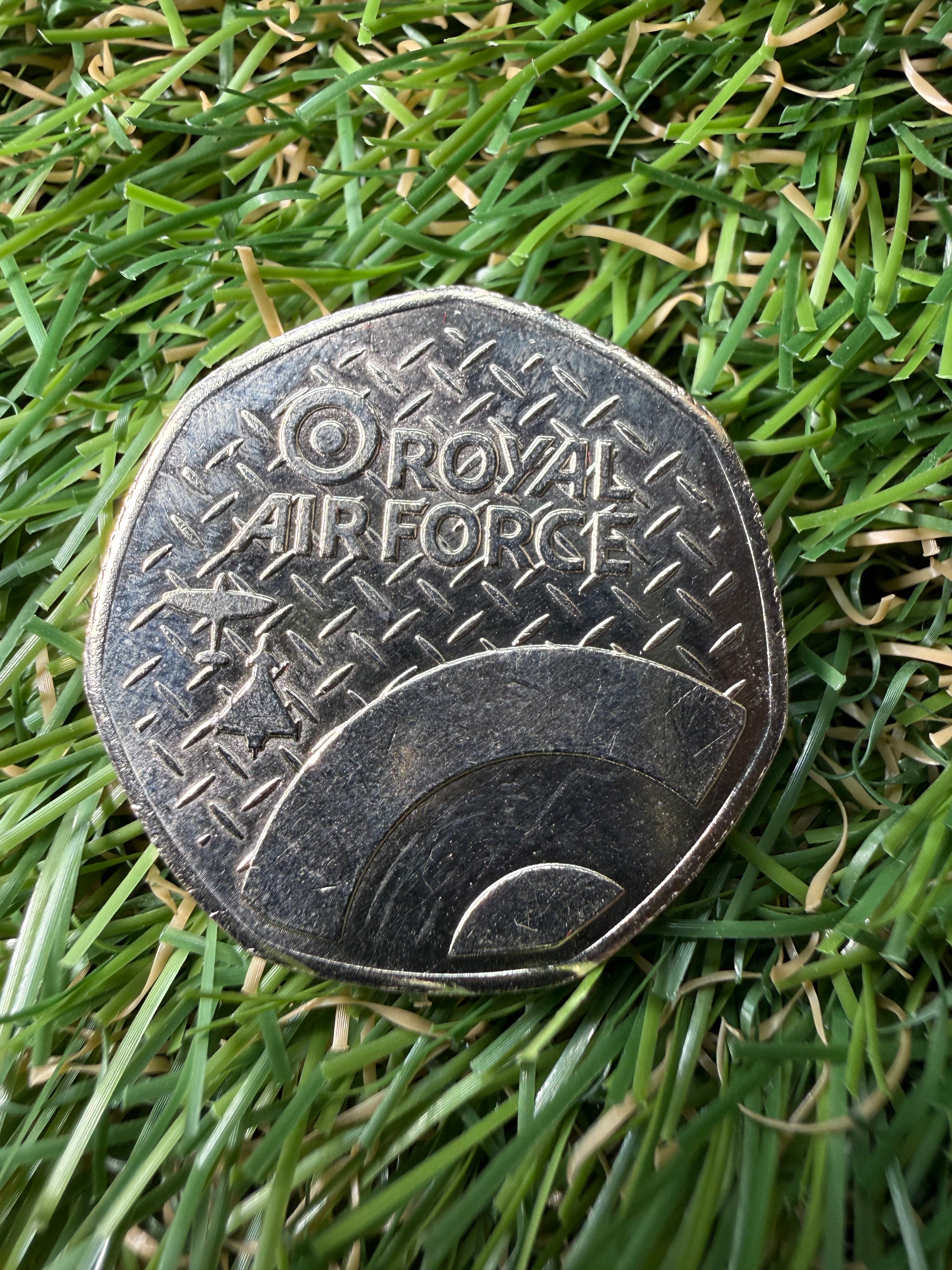 A collection of RAF aircraft coins / tokens celebrating the RAF’s 100th anniversary.