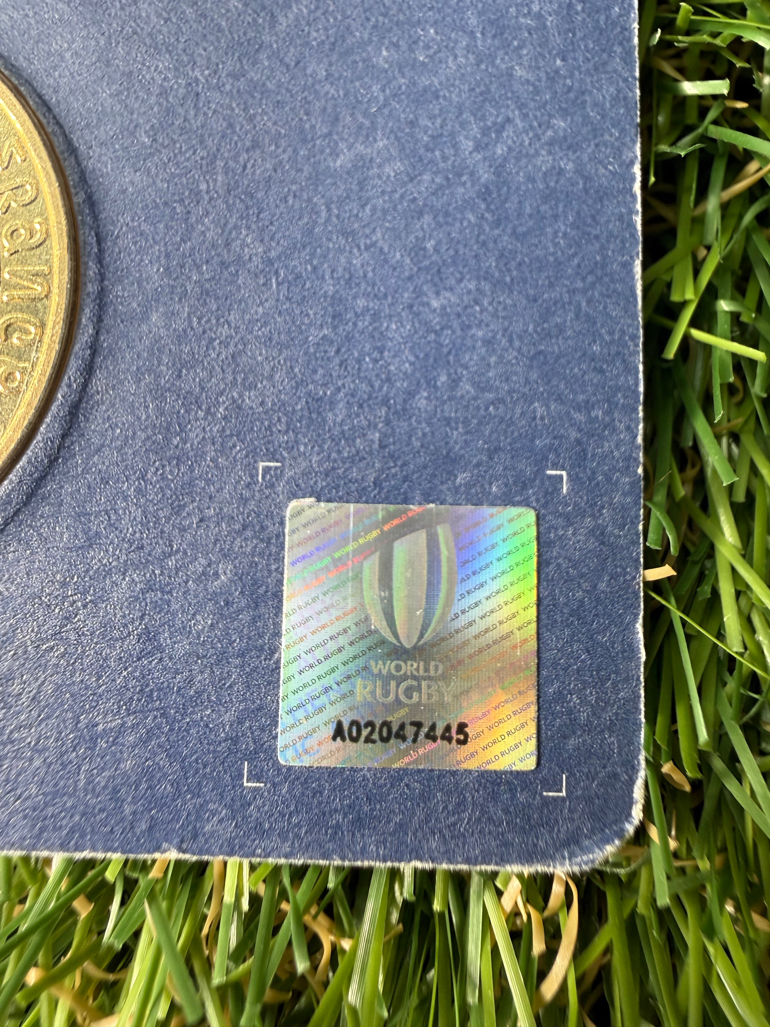 Official Monnaie de Paris 2023 Rugby World Cup England 1/4 Euro Coin in Blister Pack
